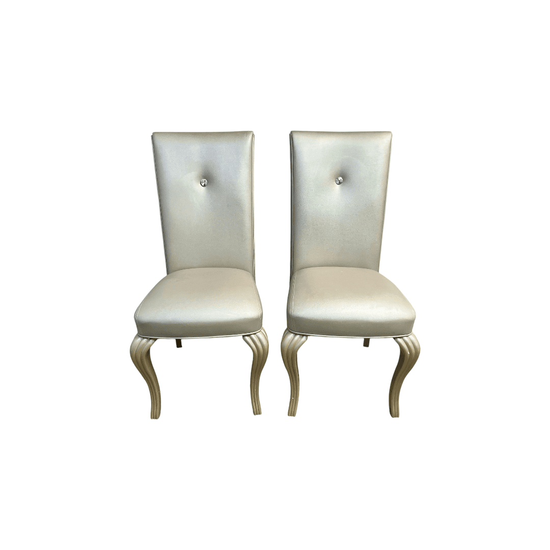 Michael Amini Tufted Upholstered Side Chair (Set of 2) - Thumbnail 2