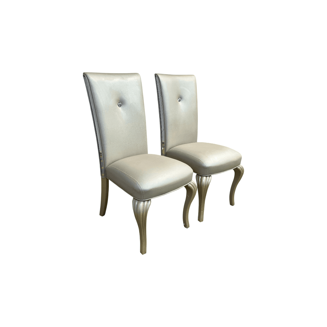 Michael Amini Tufted Upholstered Side Chair (Set of 2) - Thumbnail 4