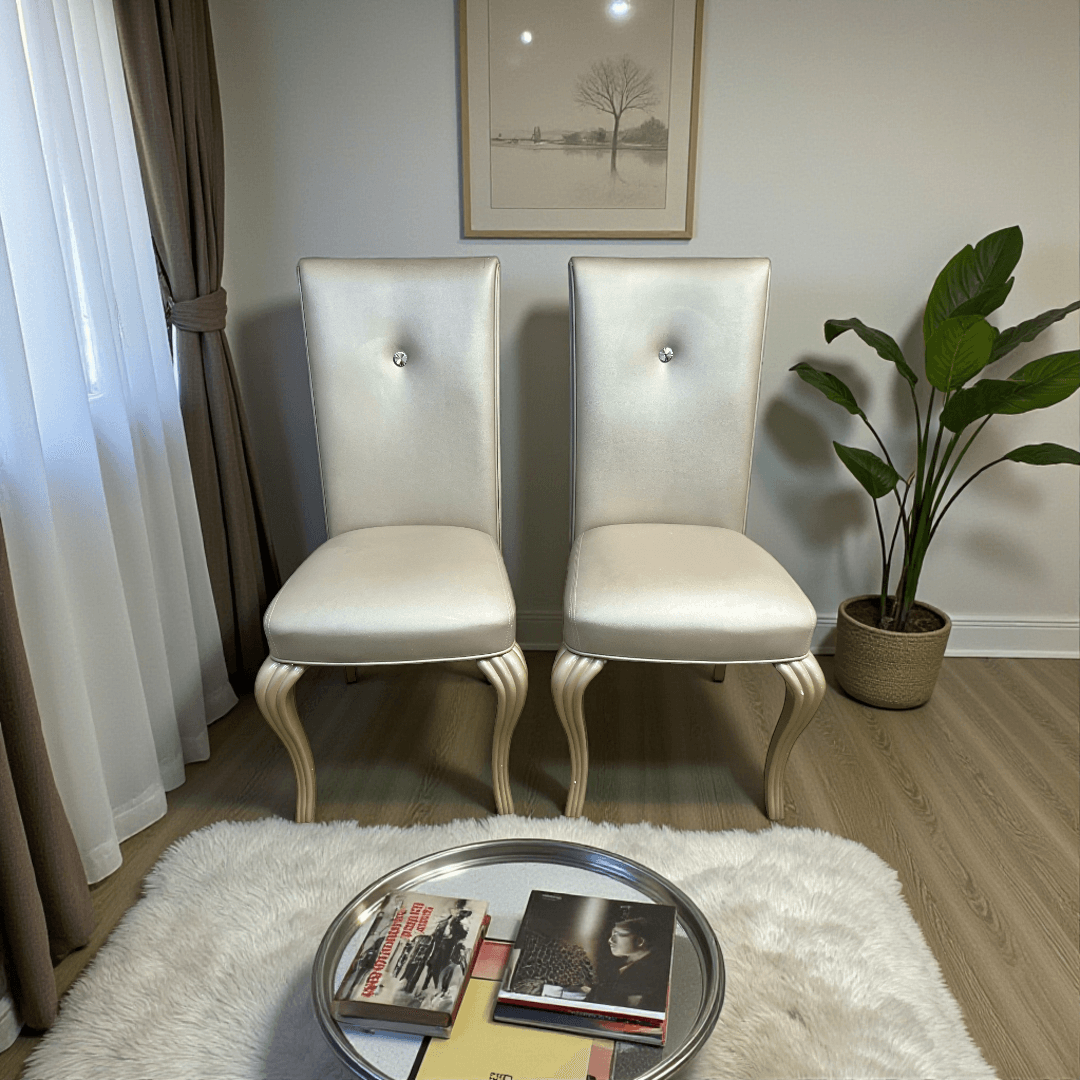 Michael Amini Tufted Upholstered Side Chair (Set of 2)