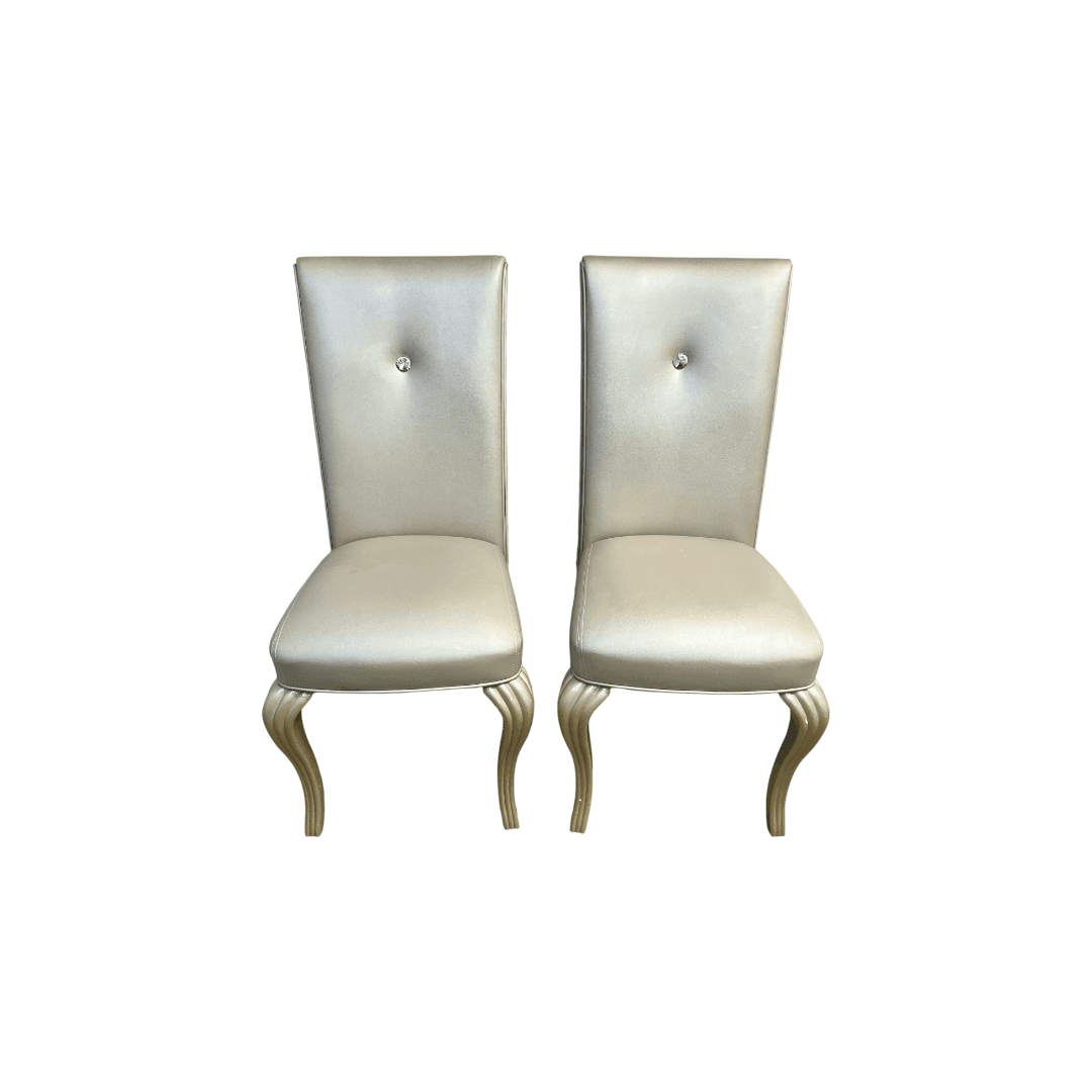 Michael Amini Tufted Upholstered Side Chair (Set of 2) - Thumbnail 3