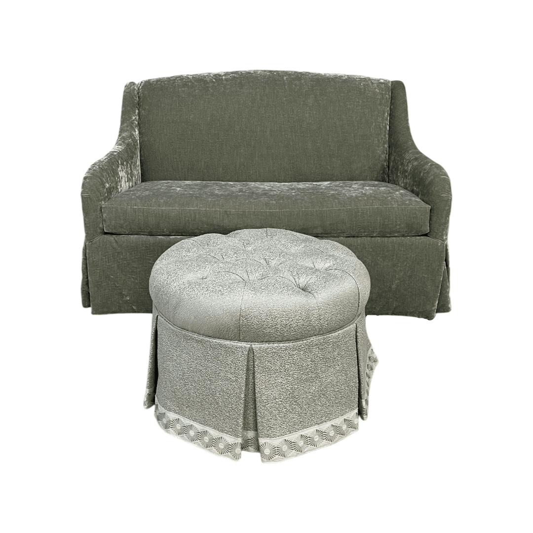 Charles Stewart Bromley Loveseat and Ottoman - Thumbnail 2