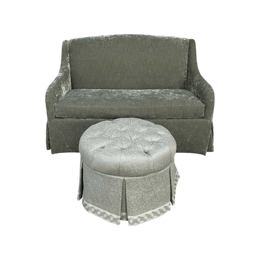 Charles Stewart Bromley Loveseat and Ottoman - Thumbnail 3