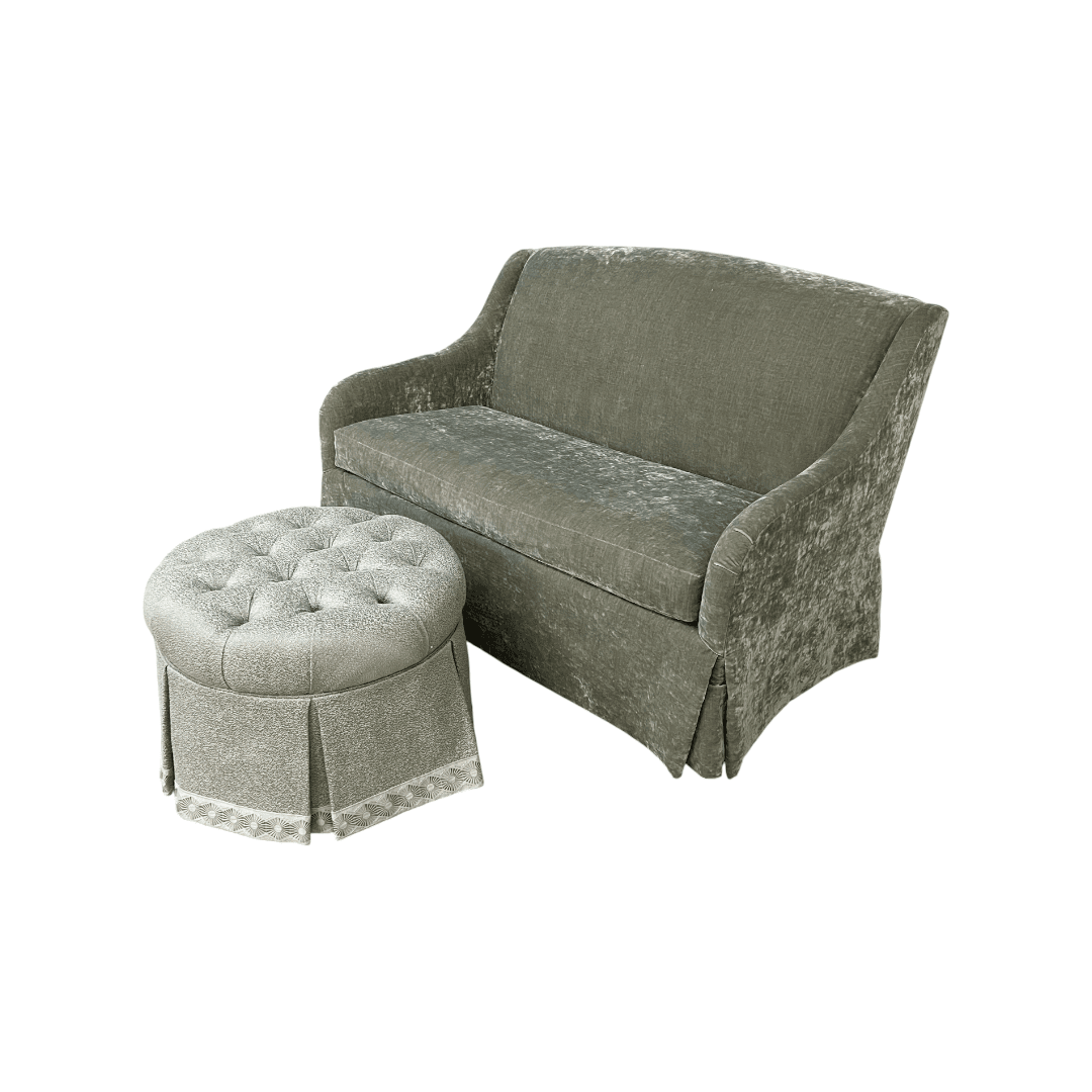 Charles Stewart Bromley Loveseat and Ottoman - Thumbnail 6