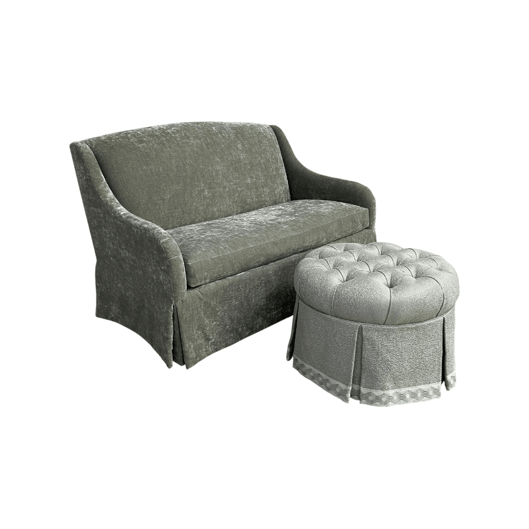Charles Stewart Bromley Loveseat and Ottoman - Thumbnail 4