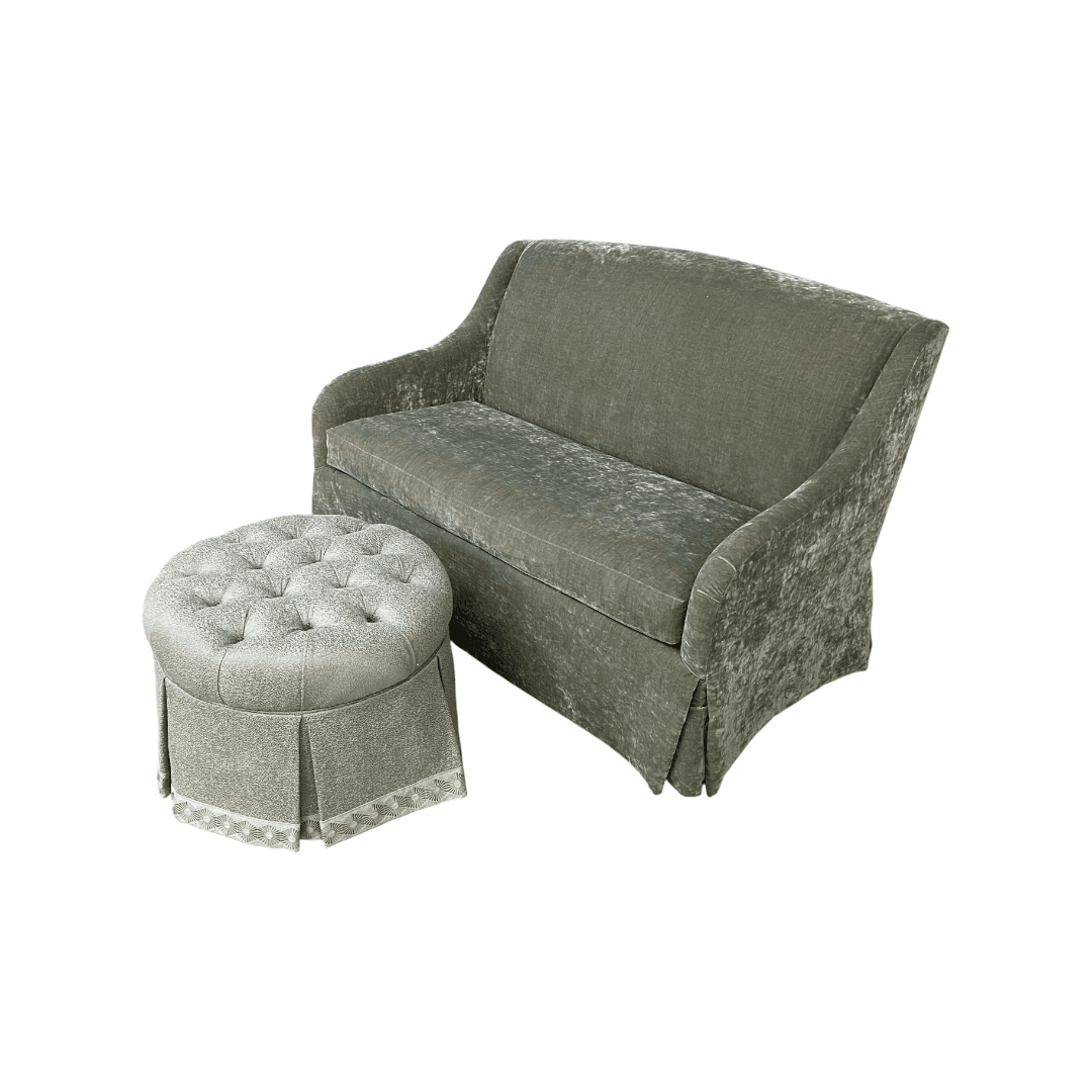 Charles Stewart Bromley Loveseat and Ottoman - Thumbnail 7