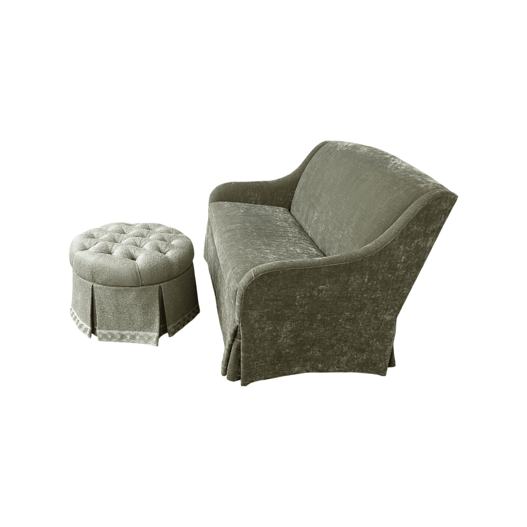 Charles Stewart Bromley Loveseat and Ottoman - Thumbnail 8