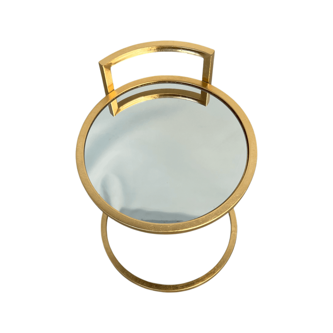 Safavieh Calvin Round Gold Leaf End Table - Thumbnail 7