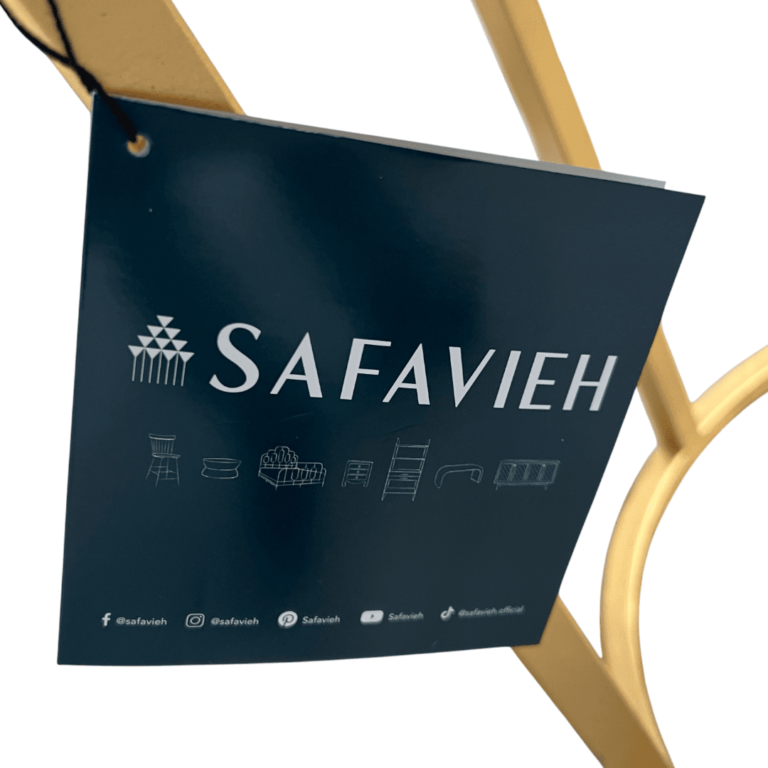 Safavieh Calvin Round Gold Leaf End Table - Thumbnail 8