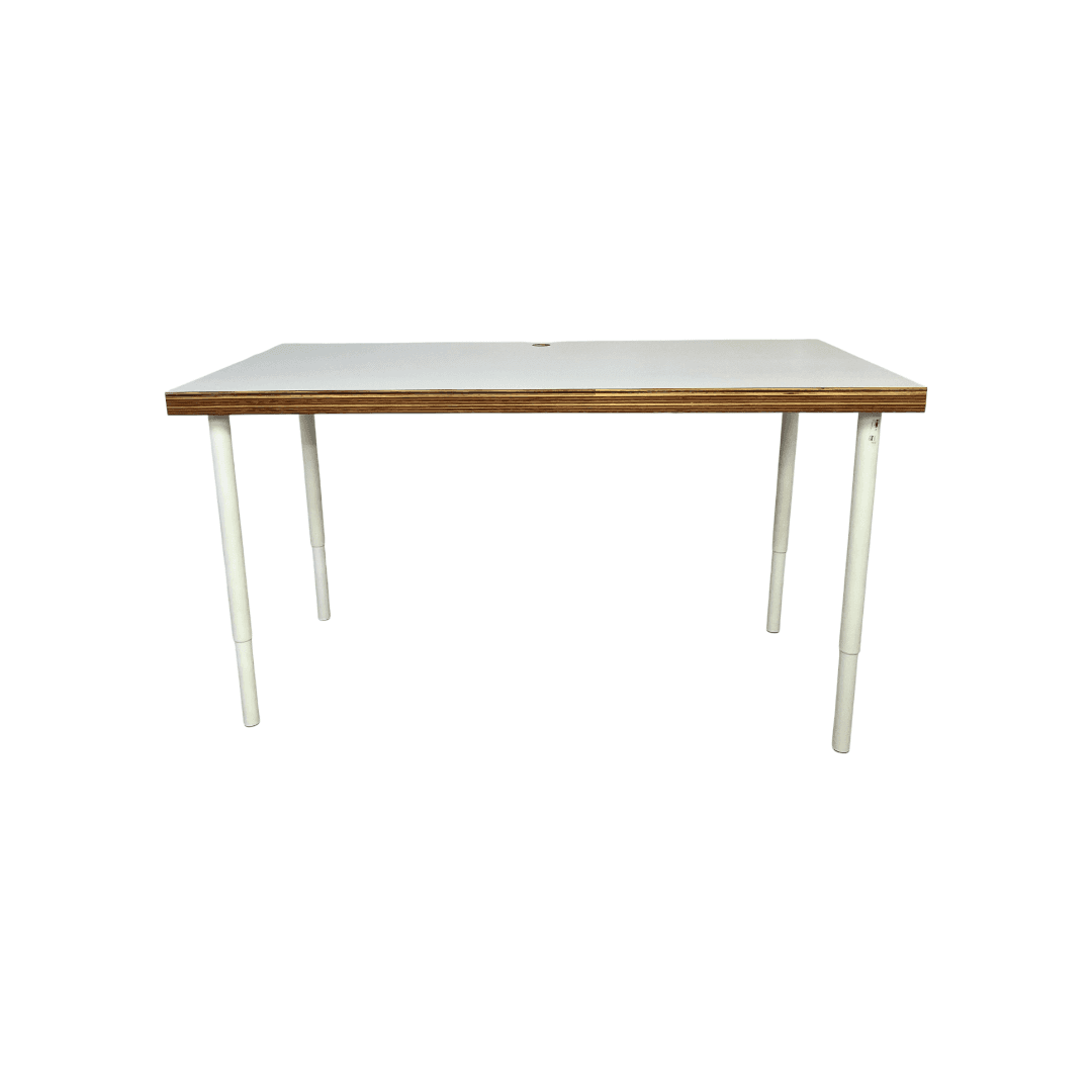 A.N Custom Furniture White Wooden Top Desk - Thumbnail 2