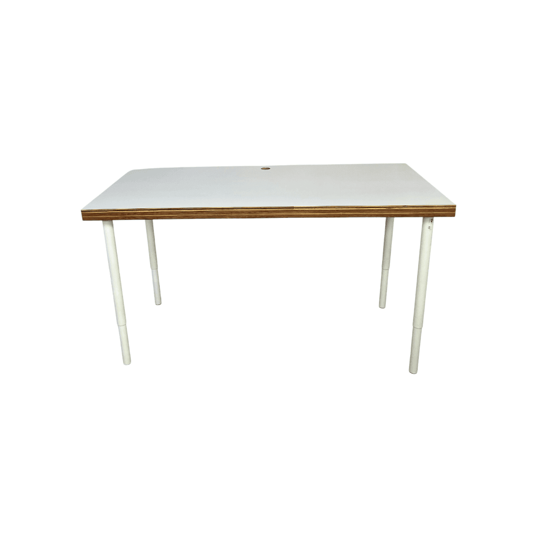 A.N Custom Furniture White Wooden Top Desk - Thumbnail 4
