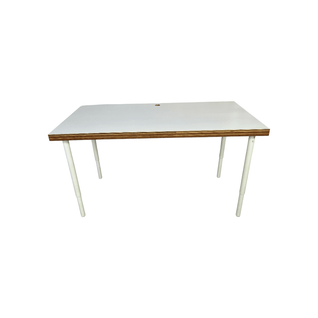 A.N Custom Furniture White Wooden Top Desk - Thumbnail 5