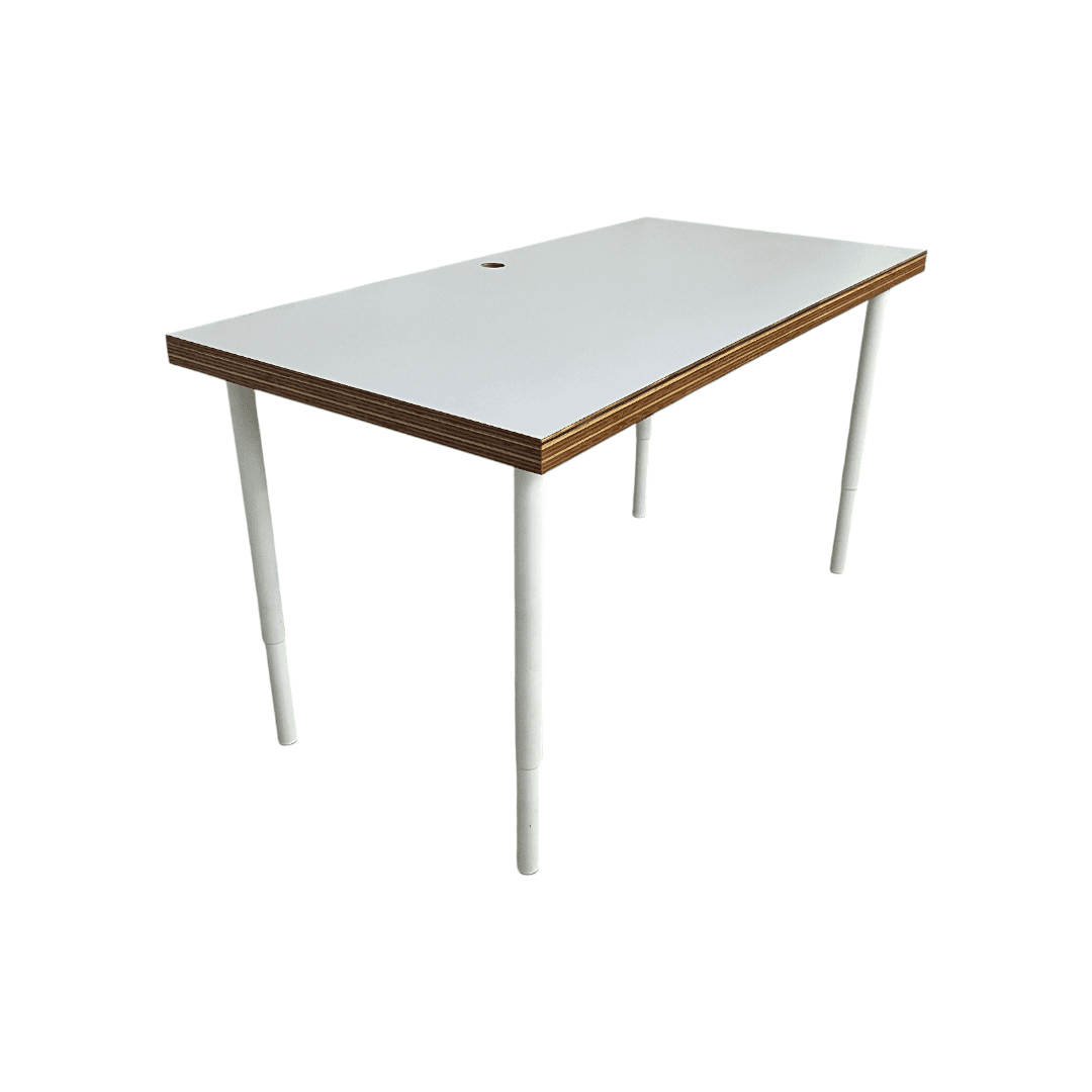 A.N Custom Furniture White Wooden Top Desk - Thumbnail 9