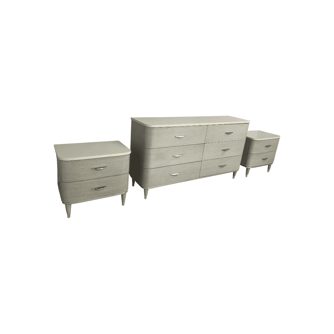 Michael Amini Eclipse Drawer and Moonlight Nightstand Set - Thumbnail 5