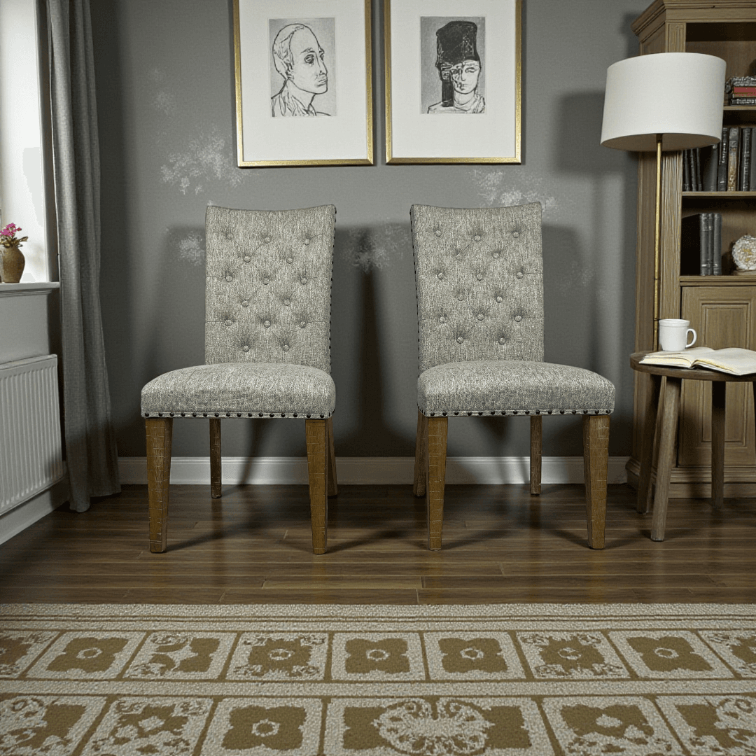 Steve Silver Co. Riverdale Oatmeal Upholstered Dining Side Chair Set