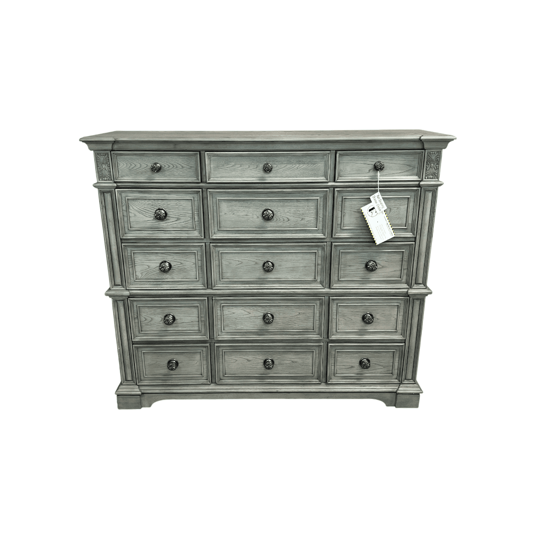 Picket House Furnishings Brookstone 15-Drawer Mansion Chest in Aged Grey - Thumbnail 2