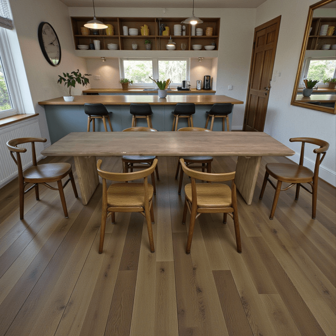 Corrigan Studio Burlywood Rectangular Pine Table