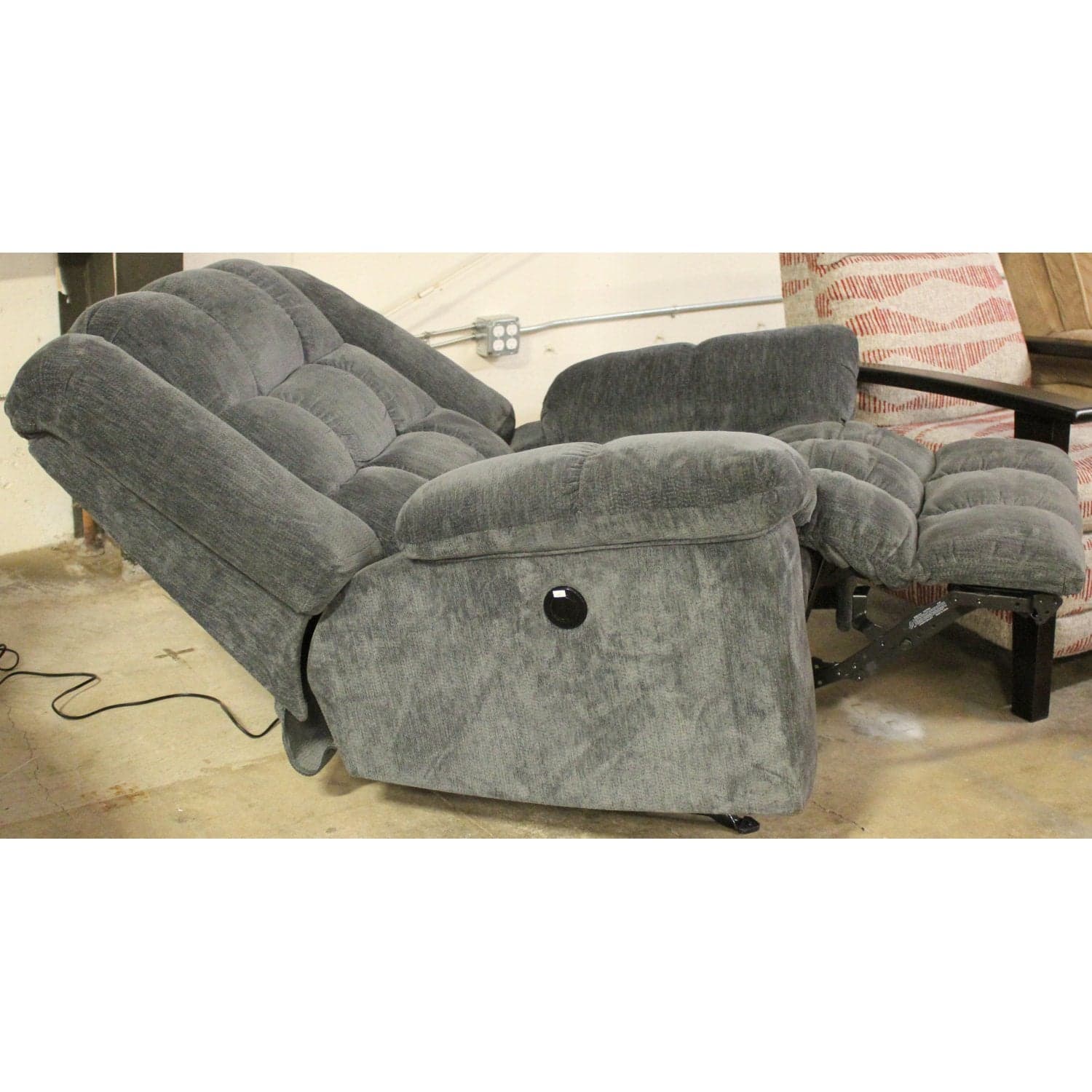 Ashley Tufted Slate Power Recliner - Slate - Thumbnail 2