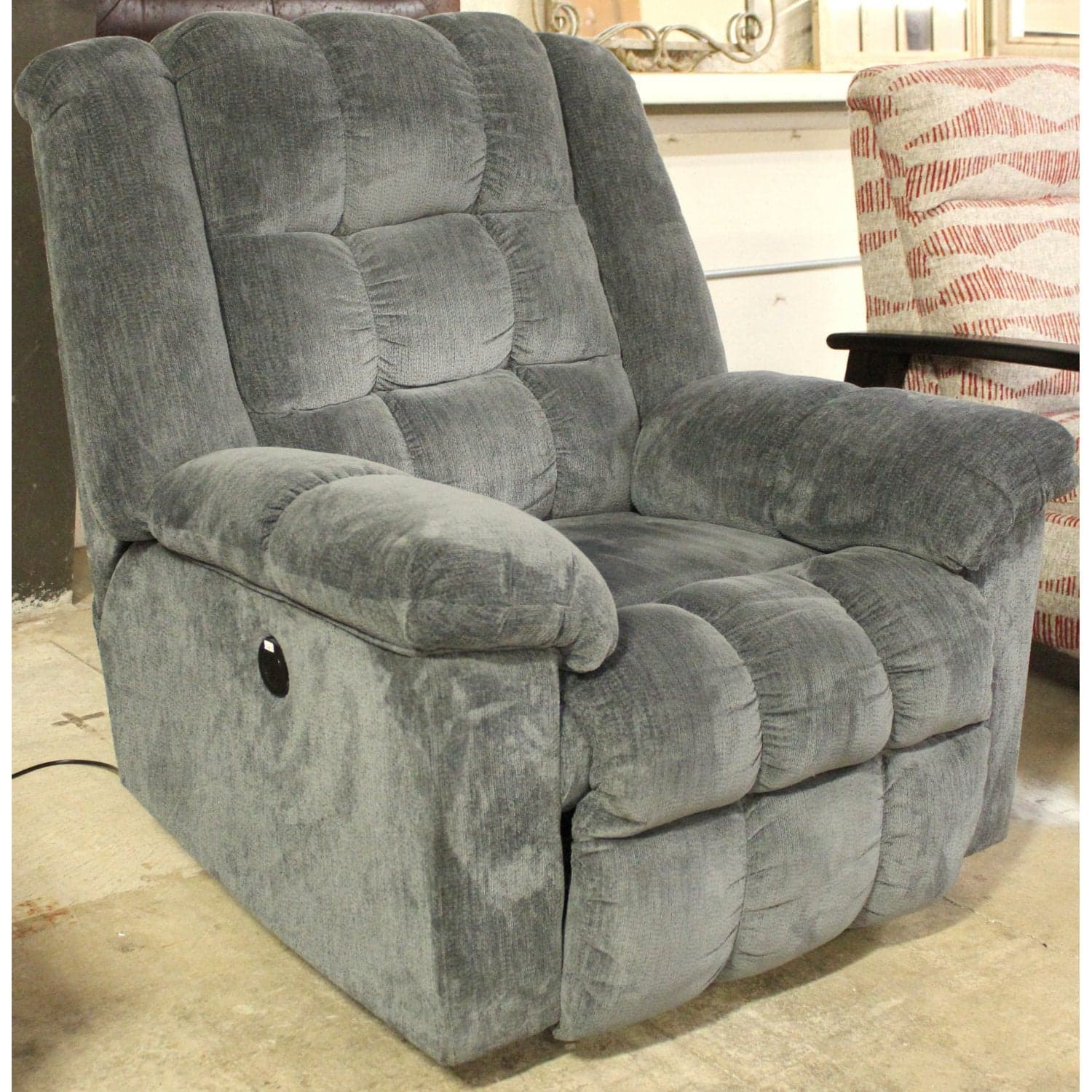 Ashley Tufted Slate Power Recliner - Slate - Thumbnail 3