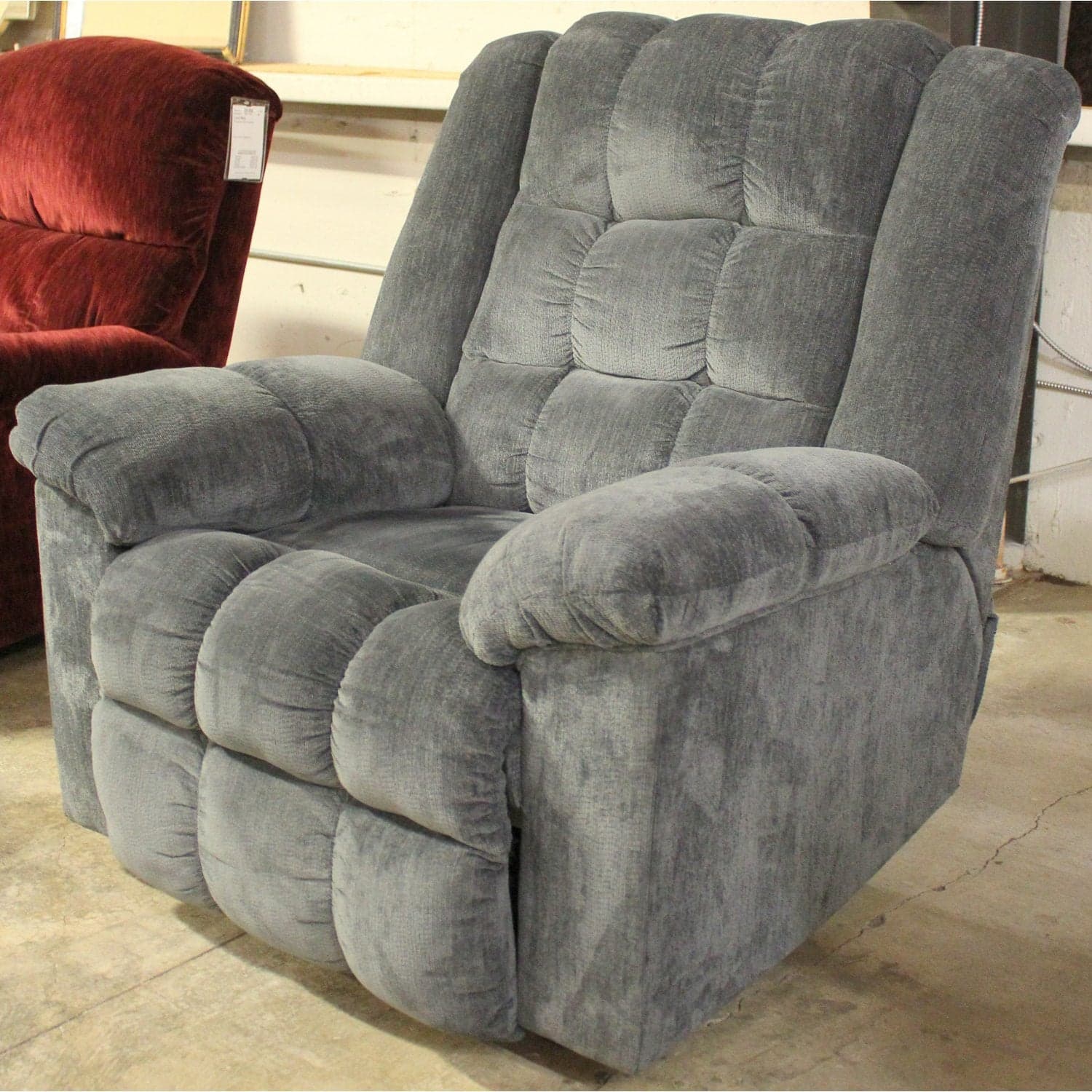 Ashley Tufted Slate Power Recliner - Slate - Thumbnail 4