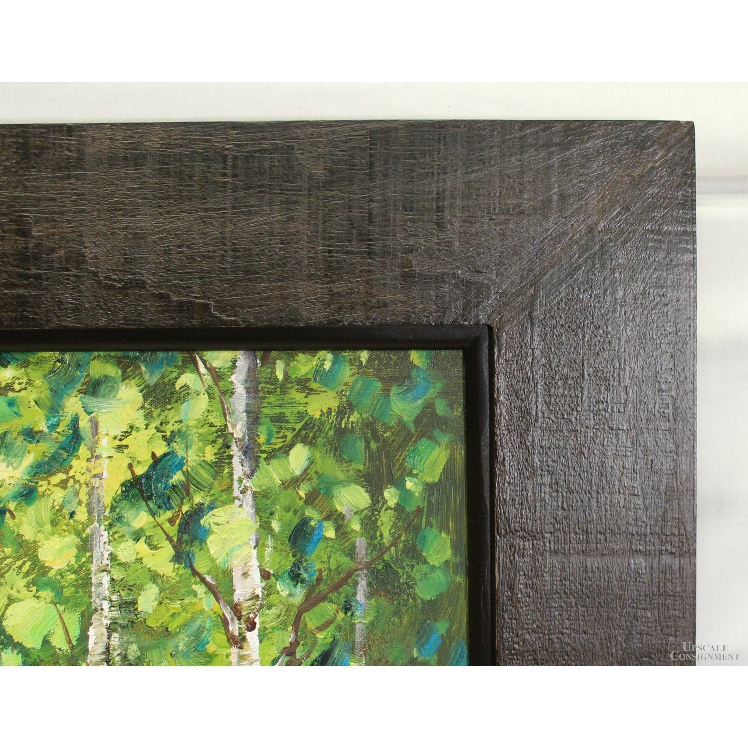 Original Oil Painting - Birch Forest w/Flowers - Thumbnail 4