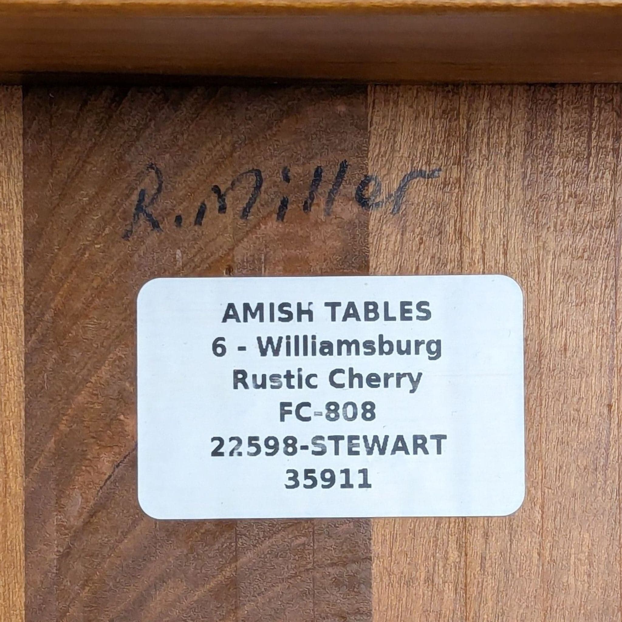 Amish Williamsburg Dining Chair in Rustic Cherry - Thumbnail 5