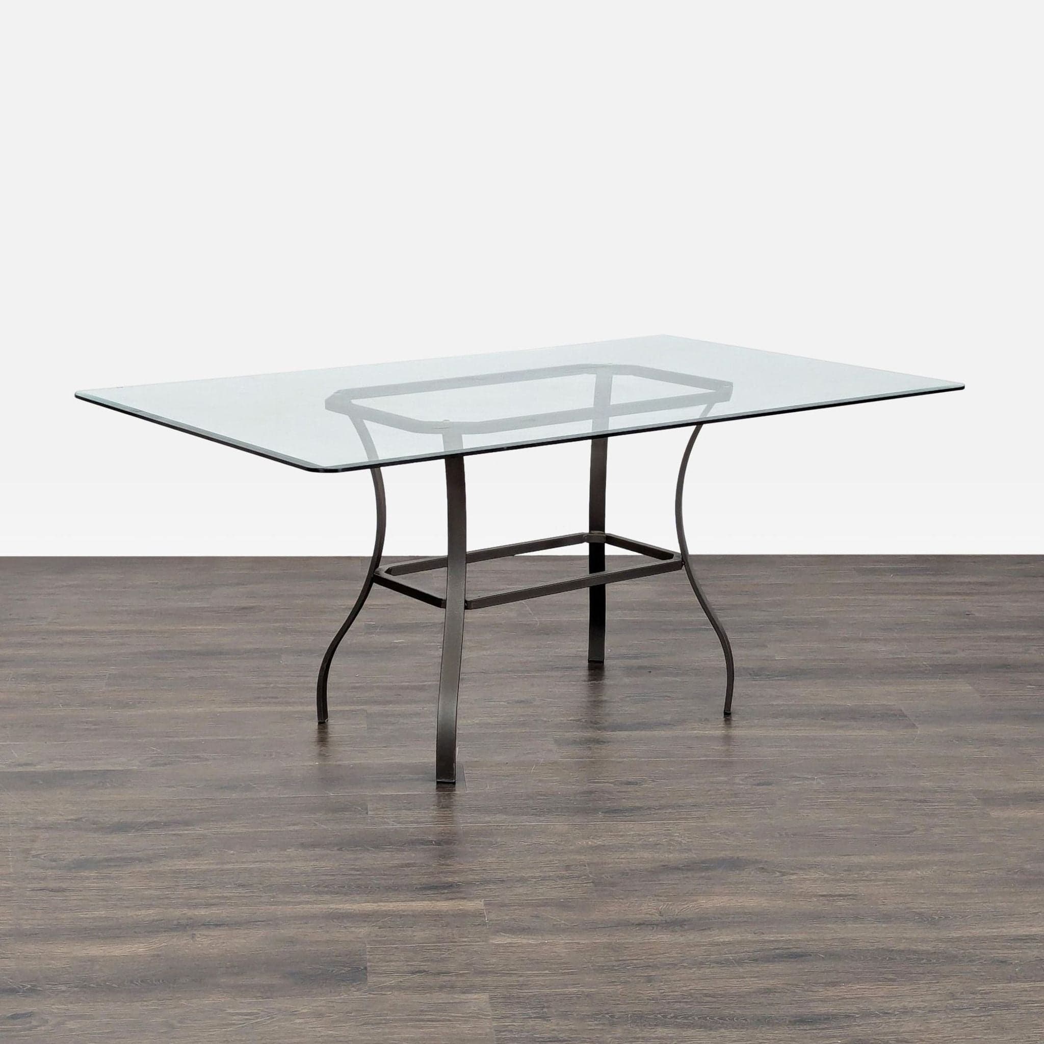 Reflections Furniture 6-Piece Dining Set with Glass Table and Cream Chairs - Thumbnail 4