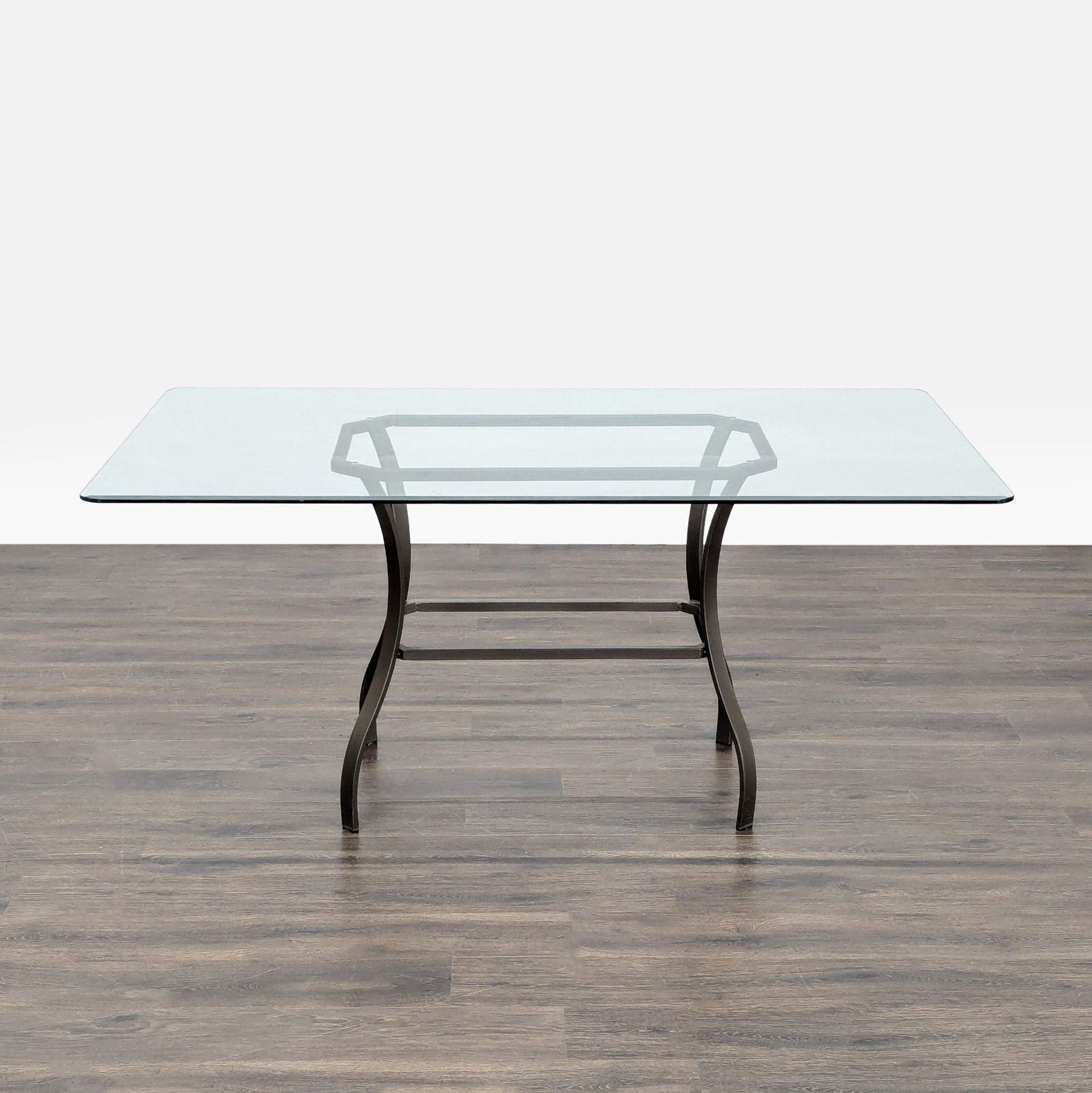 Reflections Furniture 6-Piece Dining Set with Glass Table and Cream Chairs - Thumbnail 3