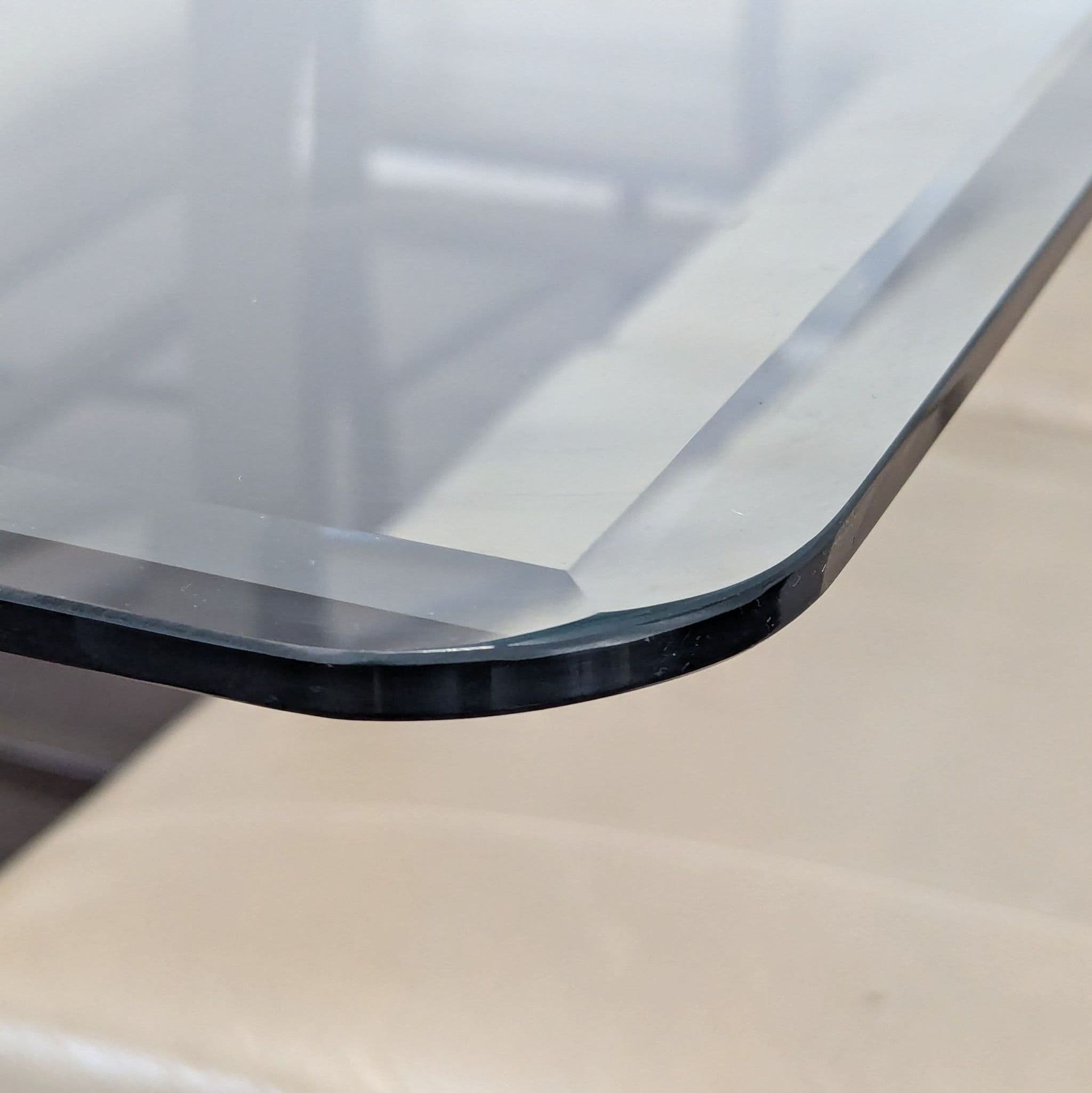 Reflections Furniture 6-Piece Dining Set with Glass Table and Cream Chairs - Thumbnail 7