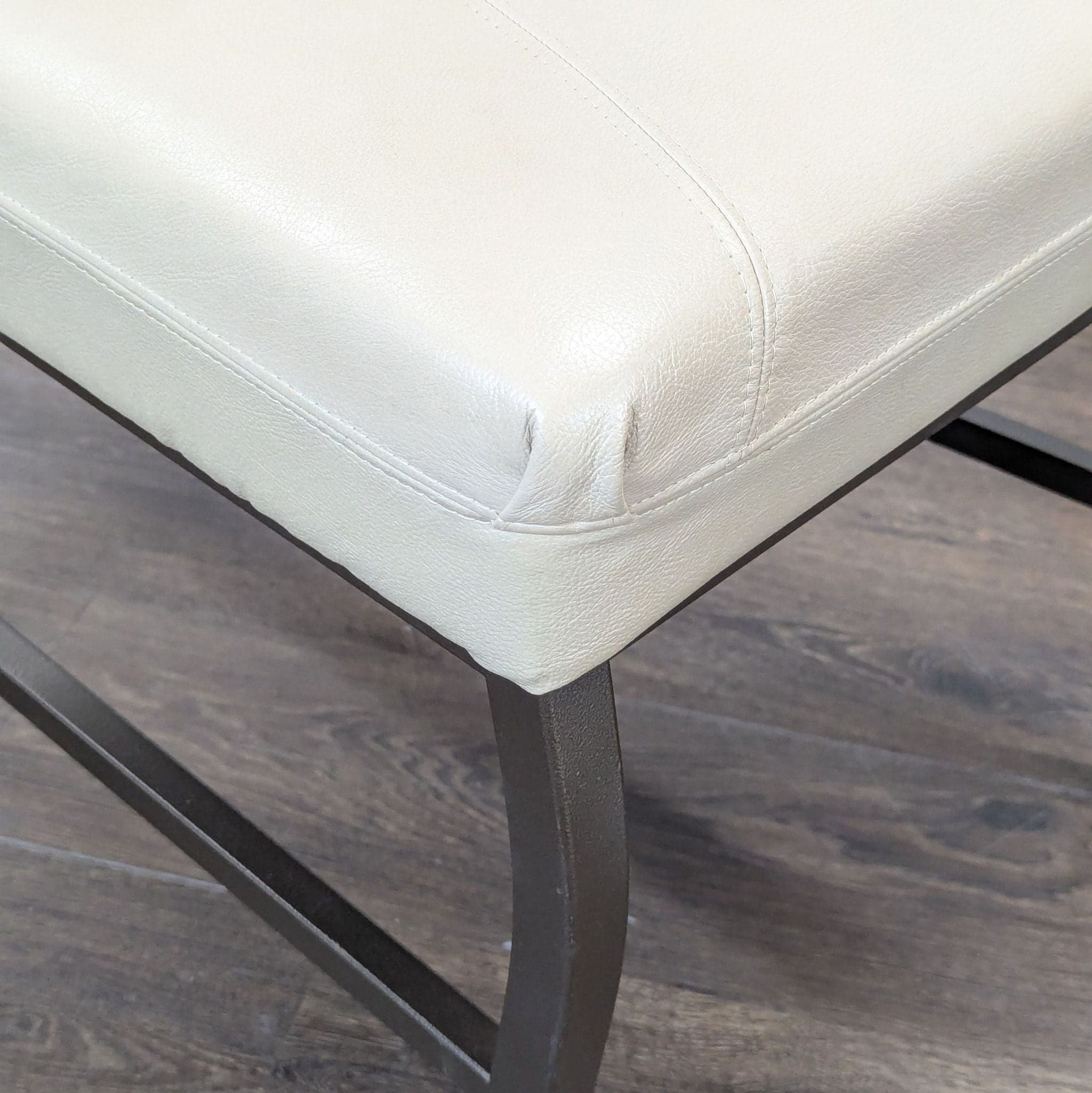 Reflections Furniture 6-Piece Dining Set with Glass Table and Cream Chairs - Thumbnail 6