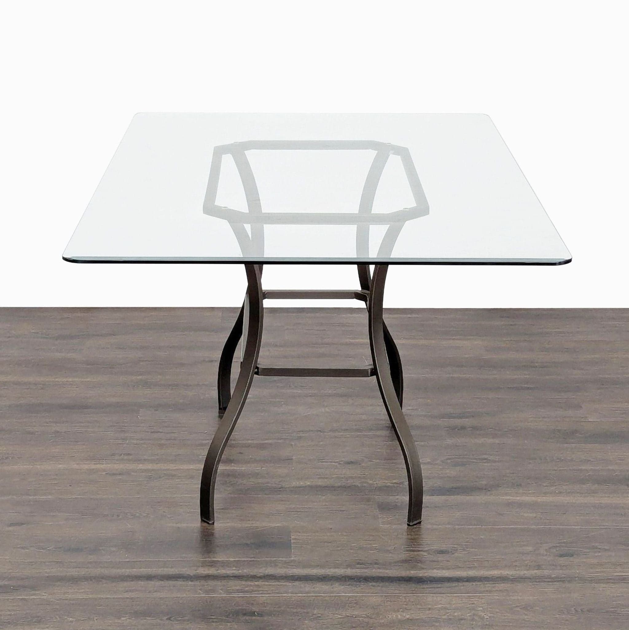 Reflections Furniture 6-Piece Dining Set with Glass Table and Cream Chairs - Thumbnail 5