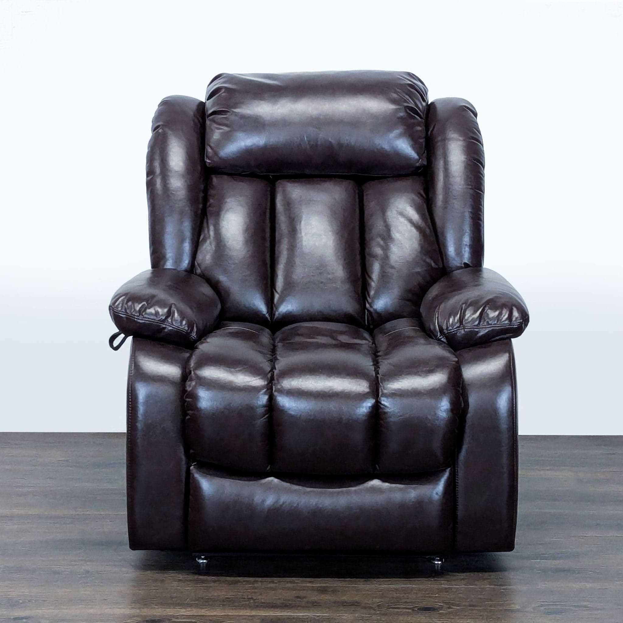 ASJMREYE Power Lift Recliner Chair for Lounge, Brown Faux Leather - Image 1