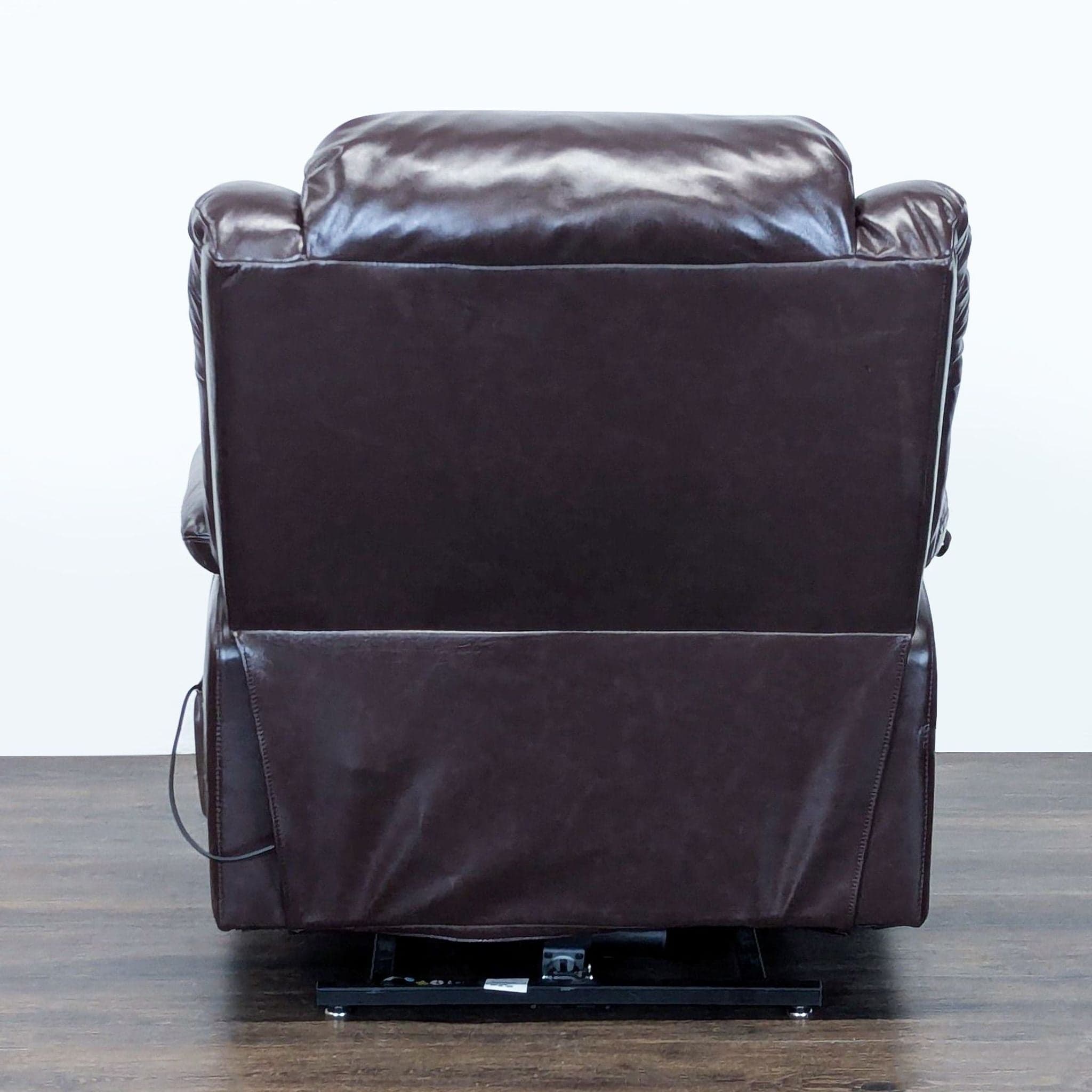 ASJMREYE Power Lift Recliner Chair for Lounge, Brown Faux Leather - Thumbnail 5