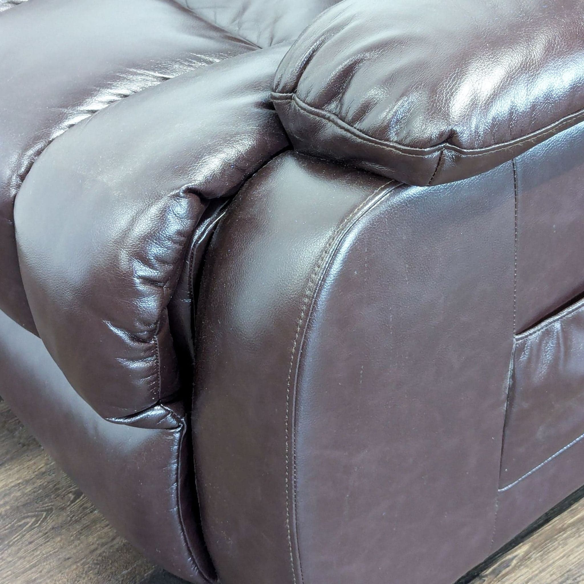 ASJMREYE Power Lift Recliner Chair for Lounge, Brown Faux Leather - Thumbnail 8