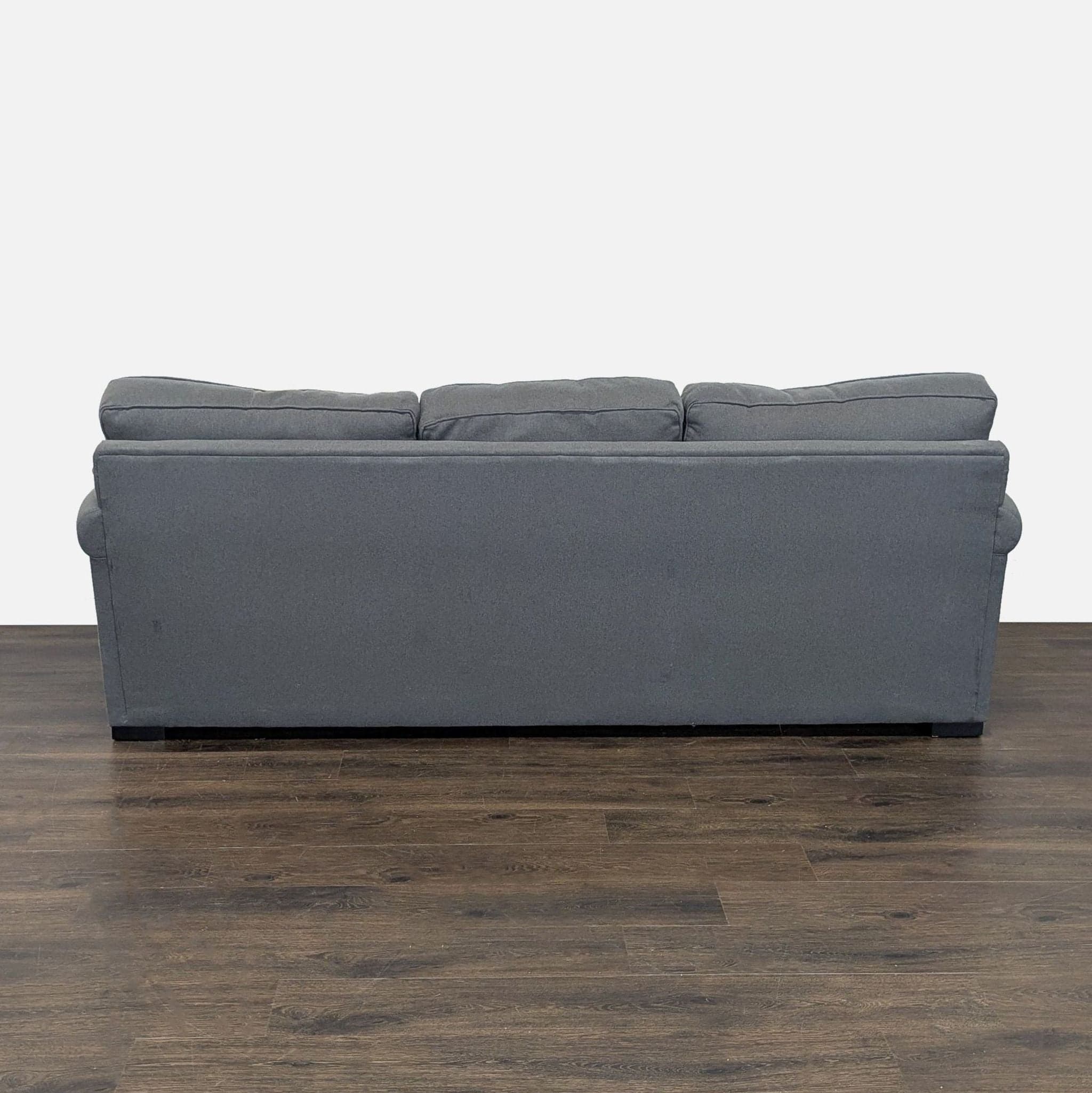 Jonathan Louis 3-Seat Gray Sofa with Rolled Arms - Thumbnail 4