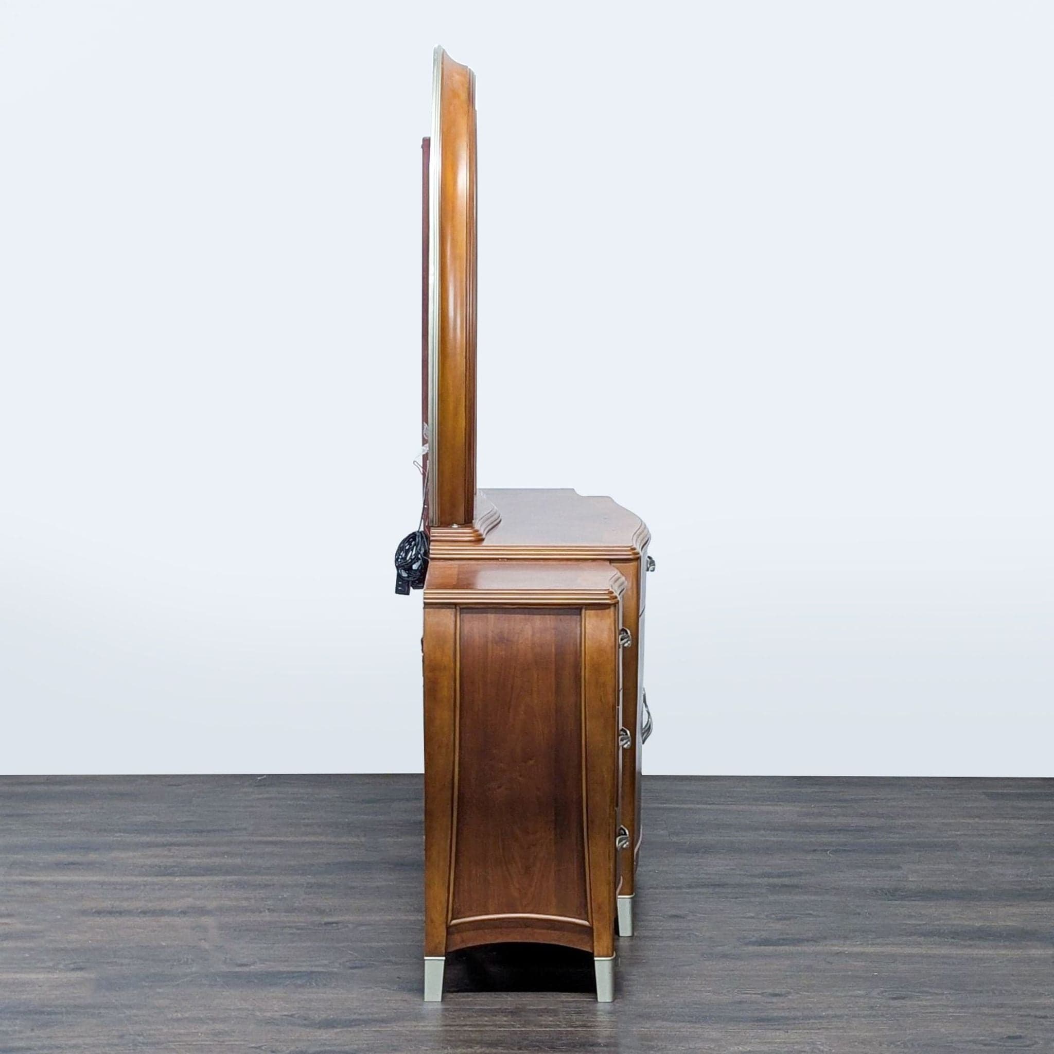 Michael Amini Elegant Wood Dresser with Mirror and Multiple Drawers - Thumbnail 4