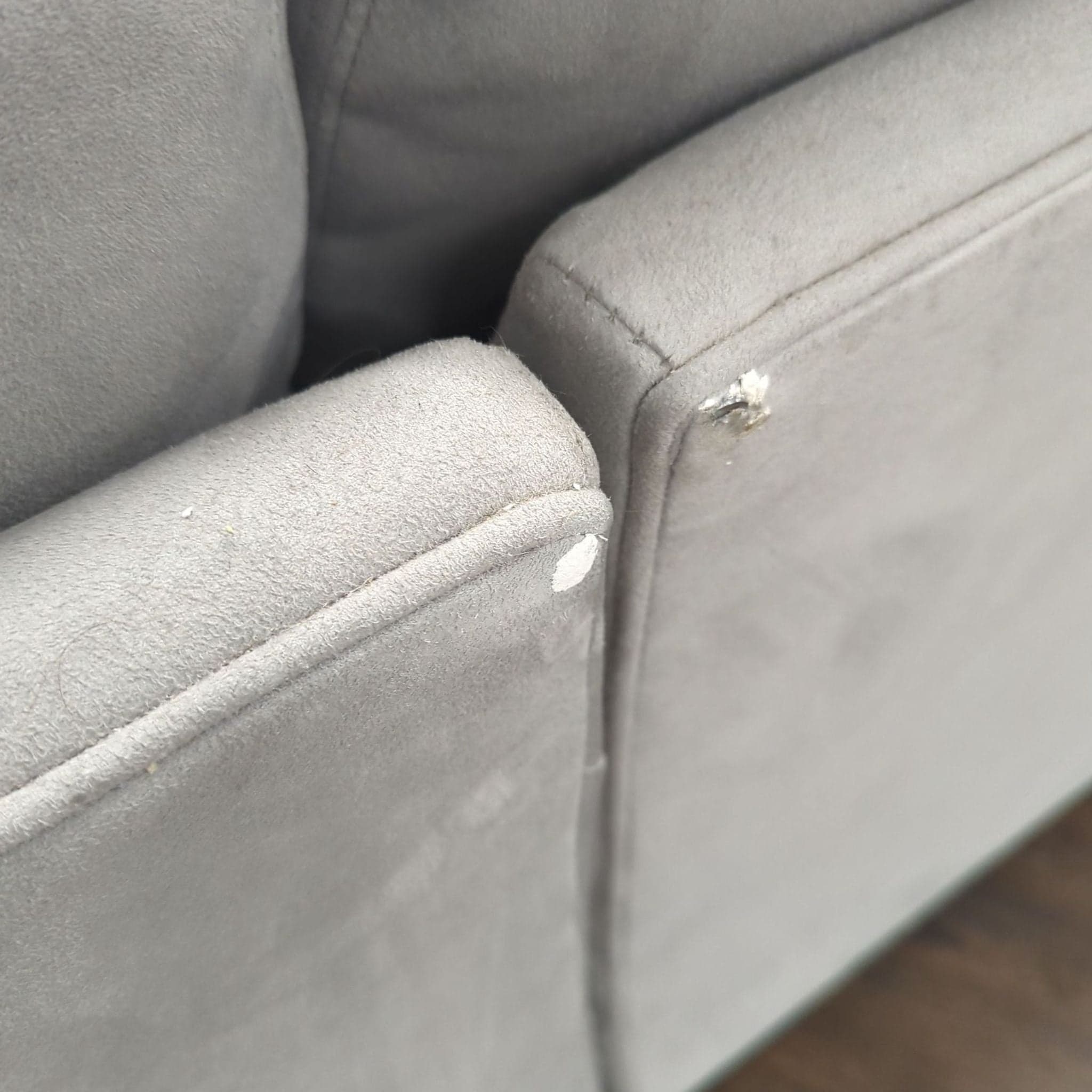 Room and Board Metro Gray Sectional Sofa with Chaise - Thumbnail 5
