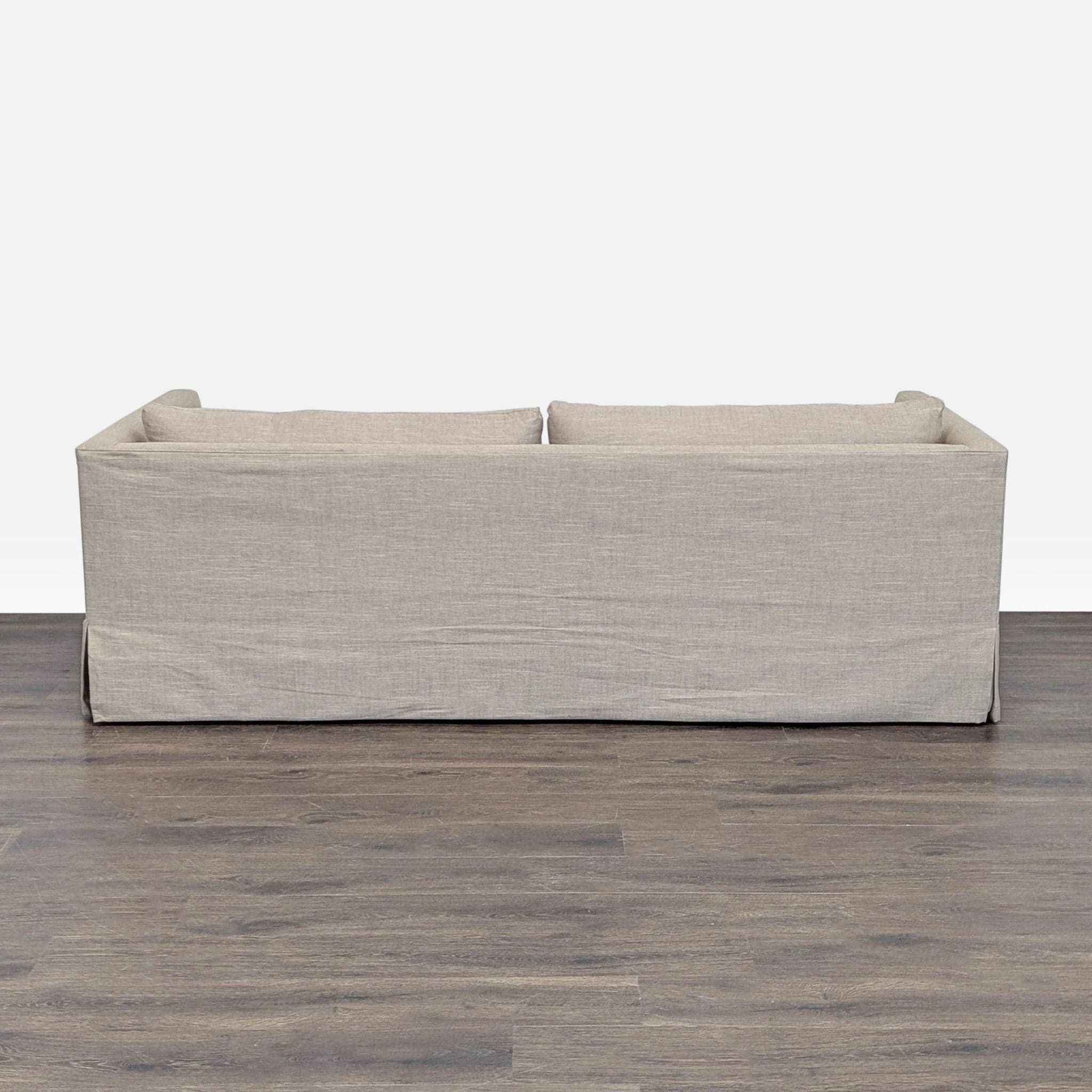 Crate and Barrel Magritte Modern Beige Loveseat with Removable Cushions - Thumbnail 3