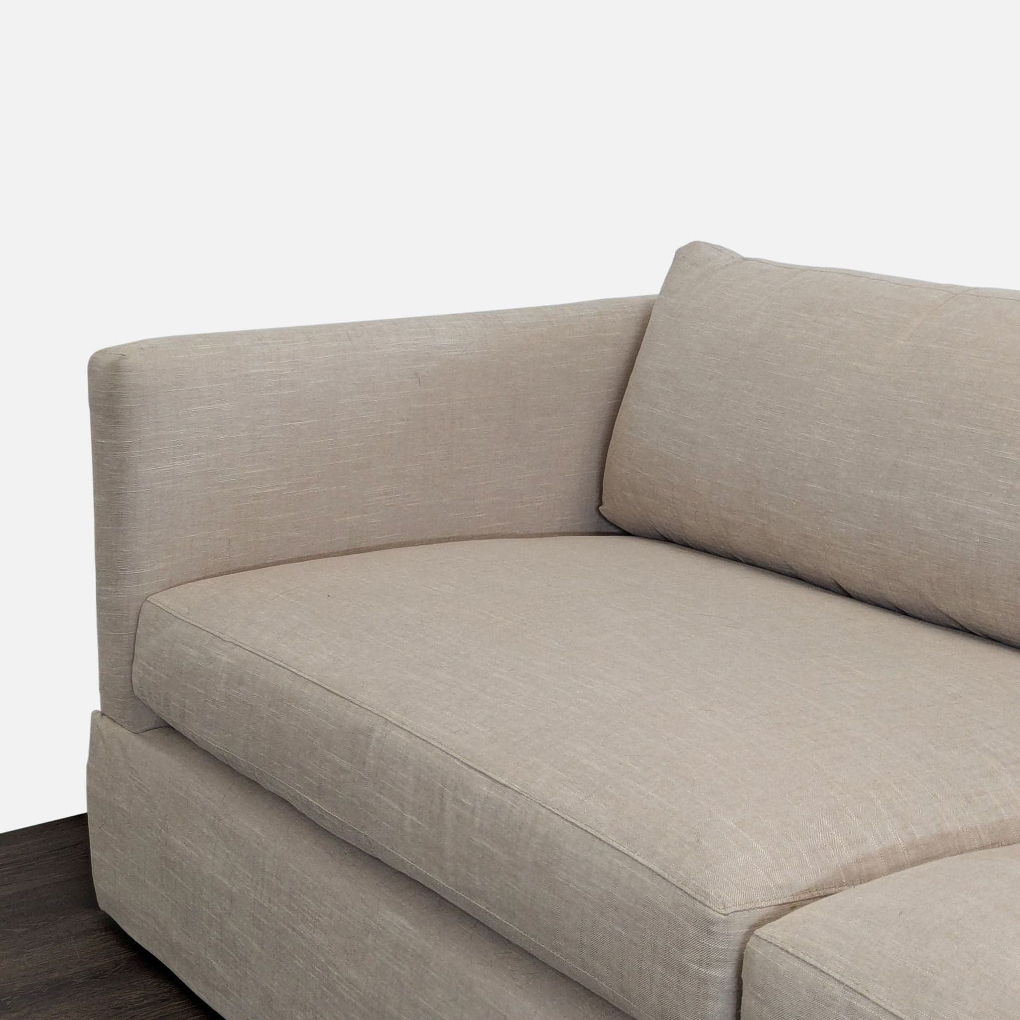Crate and Barrel Magritte Modern Beige Loveseat with Removable Cushions - Thumbnail 4