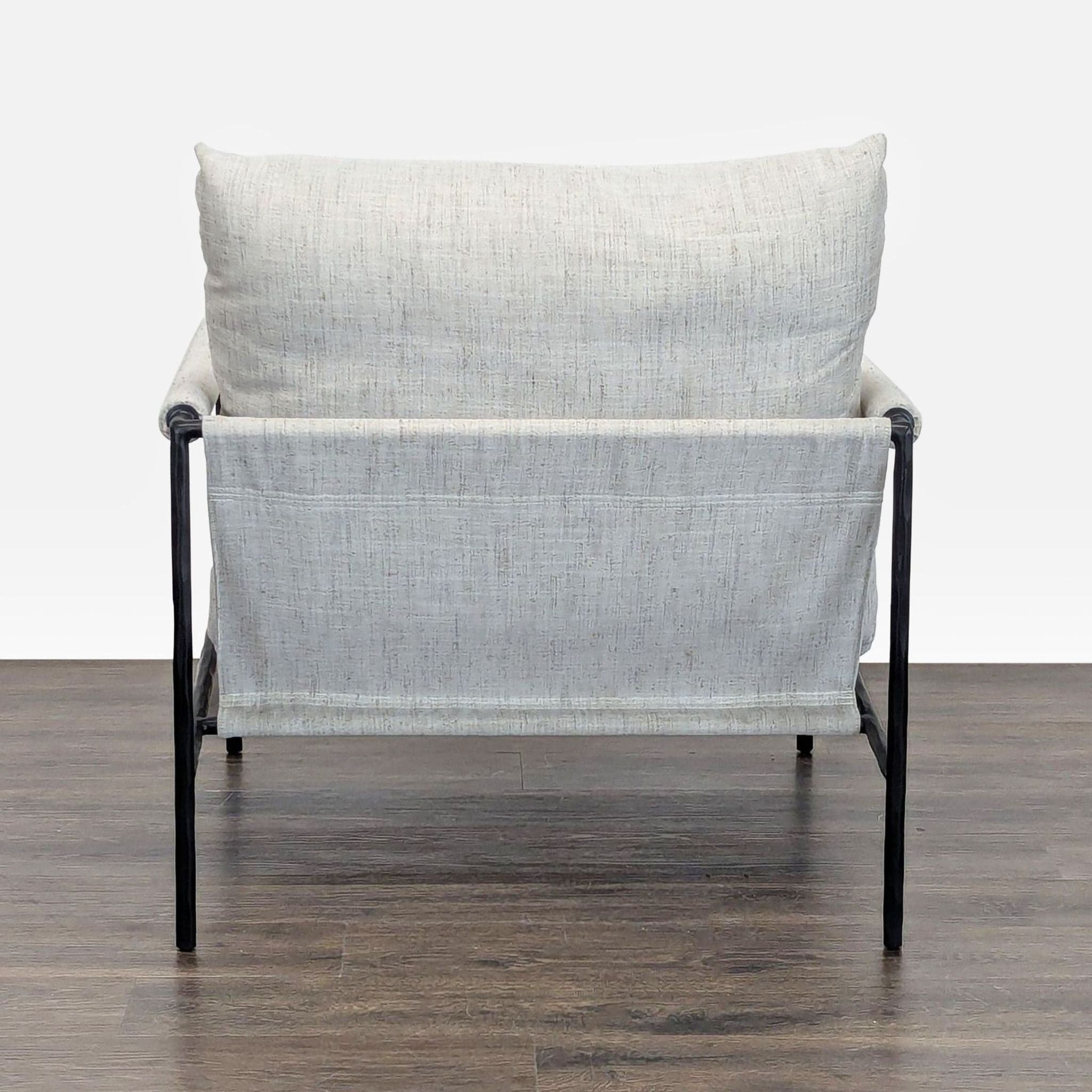 Crate and Barrel Valle Modern Lounge Chair with Black Metal Frame - Thumbnail 6