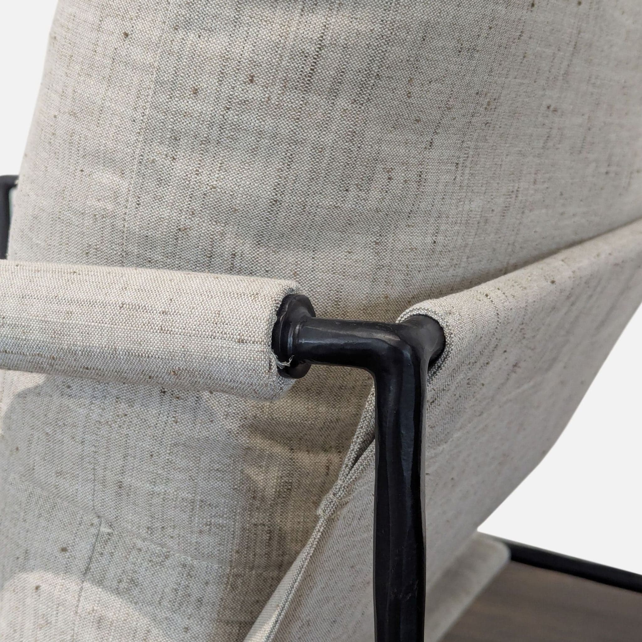 Crate and Barrel Valle Modern Lounge Chair with Black Metal Frame - Thumbnail 9