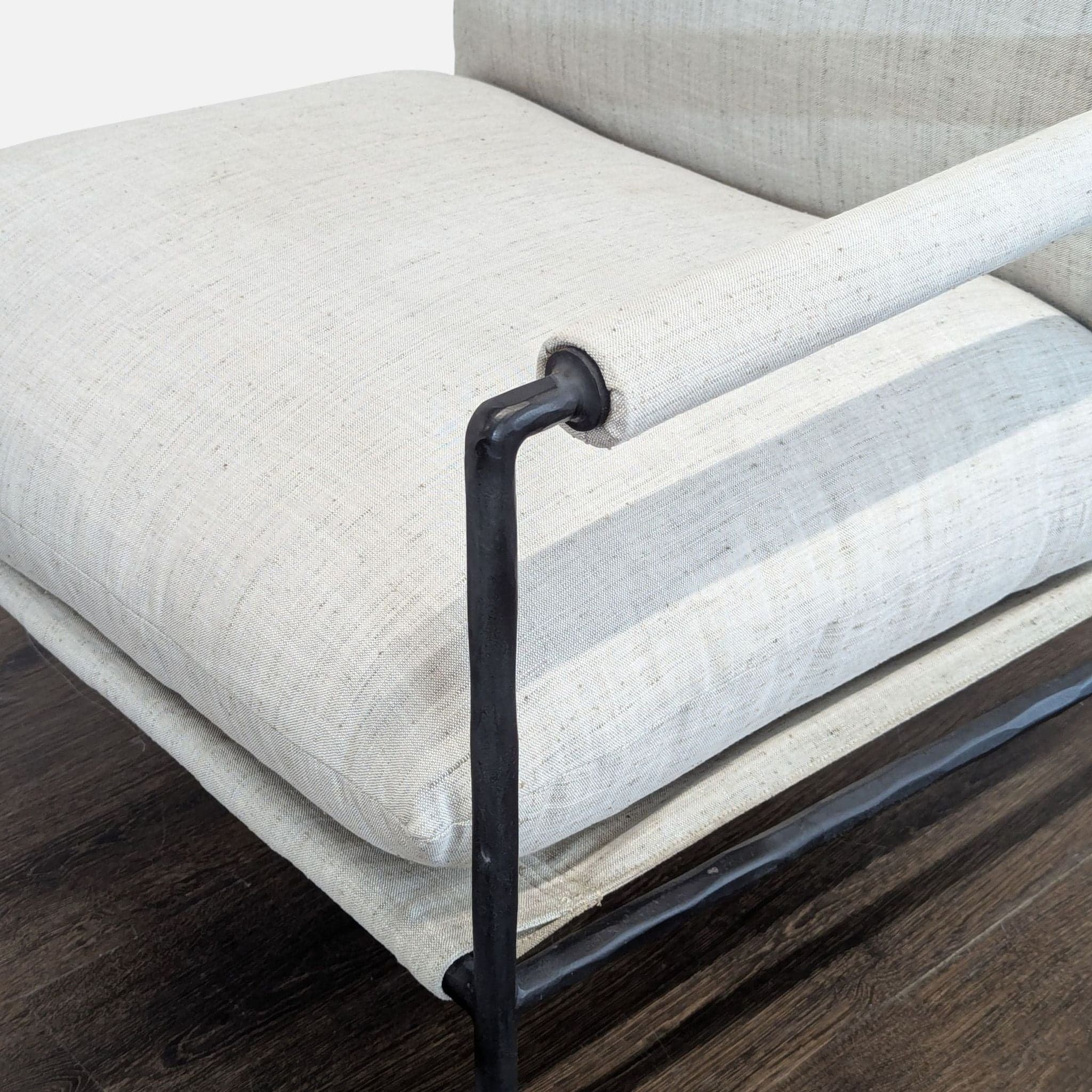 Crate and Barrel Valle Modern Lounge Chair with Black Metal Frame - Thumbnail 8