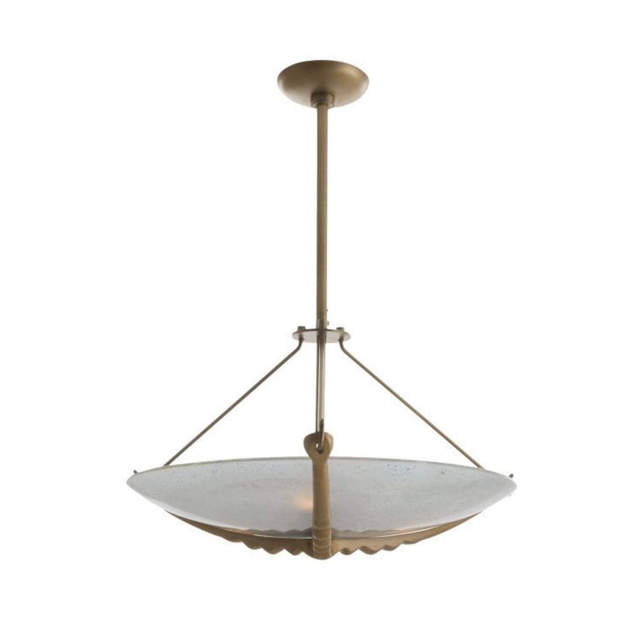 Arteriors Home Karlsen Gold and Frosted Glass Pendant Ceiling Light - Image 1