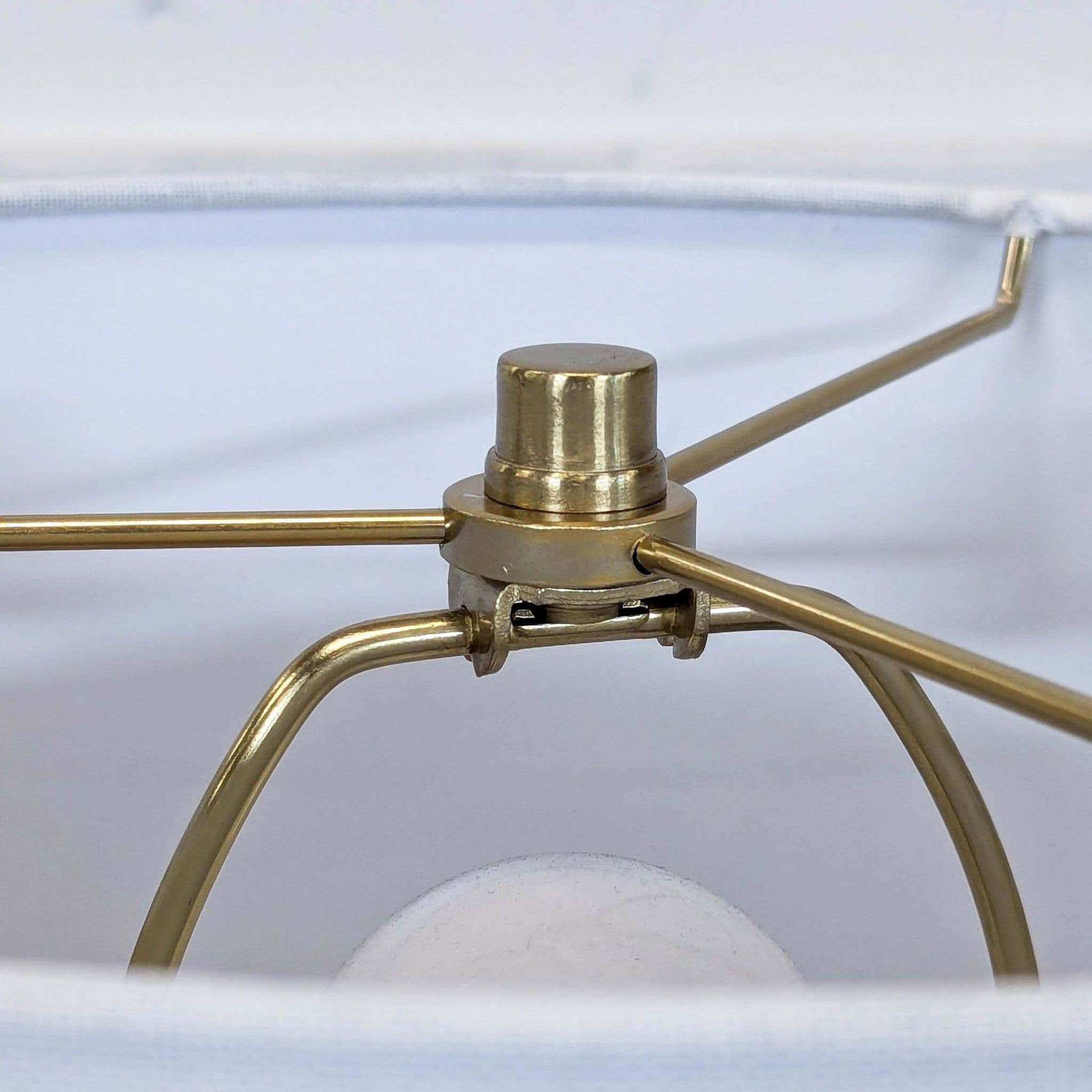 West Elm Modern Ceramic Table Lamp with Wooden Base - Thumbnail 3