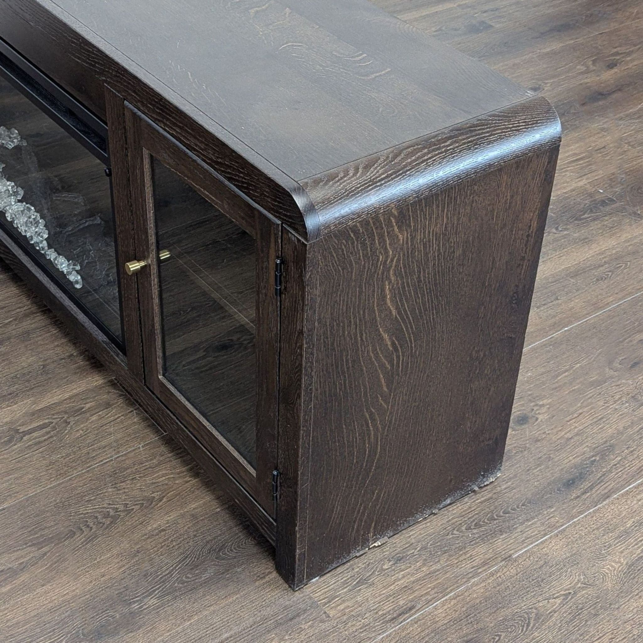 Living Spaces Kabria Cocoa Fireplace TV Stand - Thumbnail 4