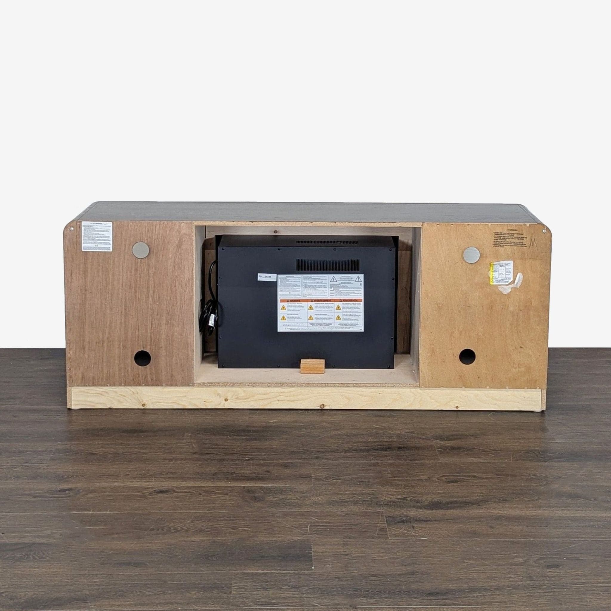 Living Spaces Kabria Cocoa Fireplace TV Stand - Thumbnail 9