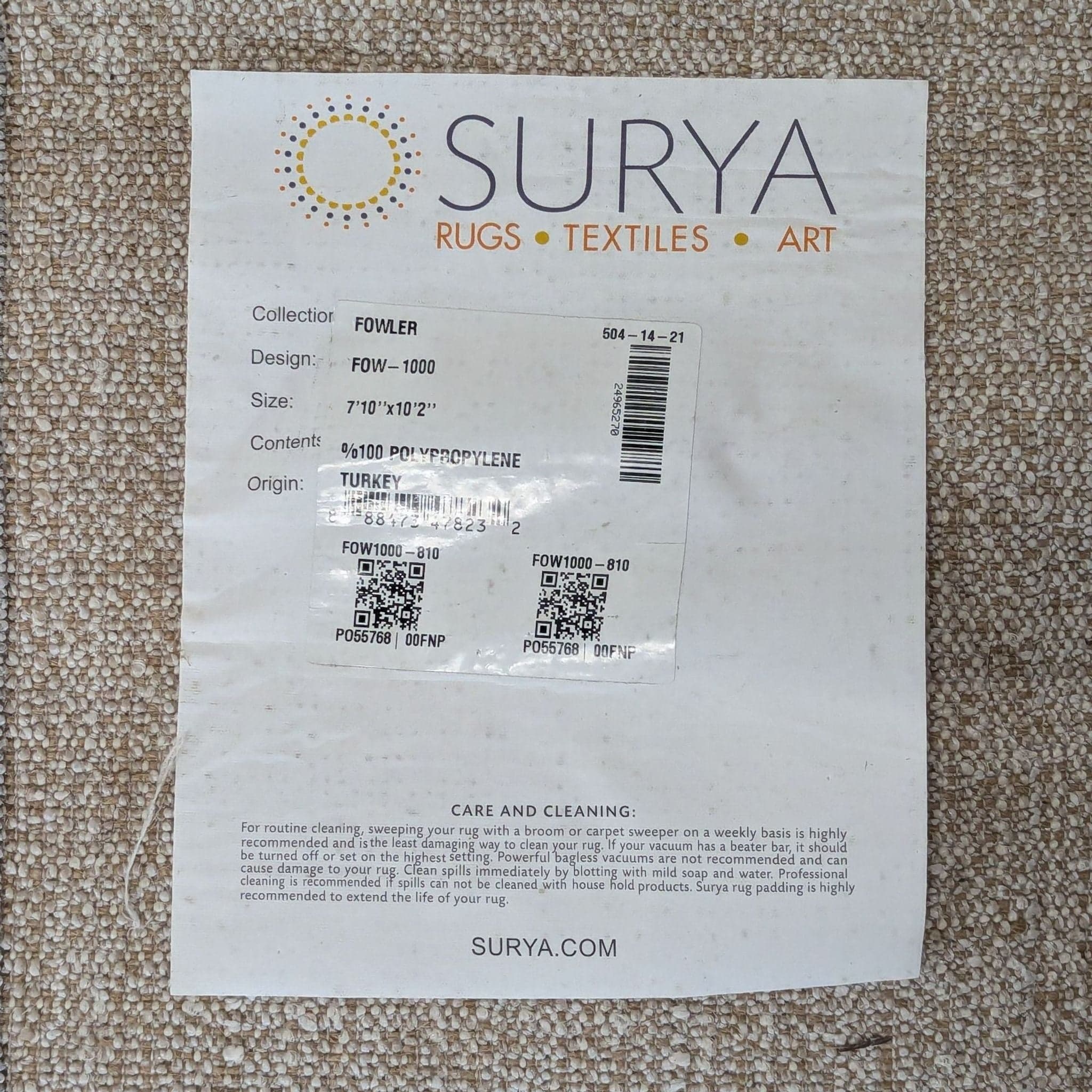 Surya Fowler Modern Geometric Area Rug – Gray & Beige, 7’10” x 10’2” - Thumbnail 5