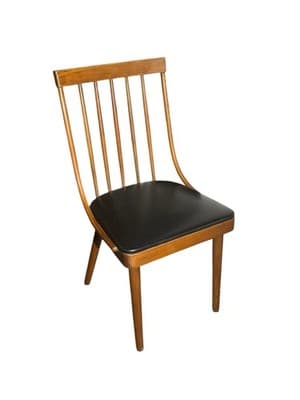 RARE Mid-Century Modern Lawrence Peabody Walnut Spindle Back Dining Chair 1960s - Image 1