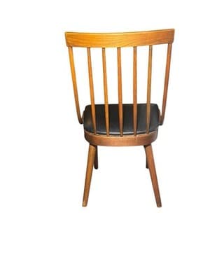 RARE Mid-Century Modern Lawrence Peabody Walnut Spindle Back Dining Chair 1960s - Thumbnail 6