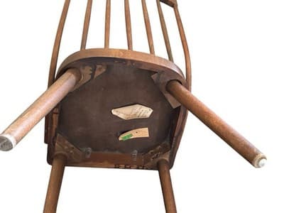 RARE Mid-Century Modern Lawrence Peabody Walnut Spindle Back Dining Chair 1960s - Thumbnail 12