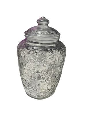 NEW IN BOX! Princess House Fantasia Poinsettia Cookie Canister Jar Set of 2 NIB - Image 1